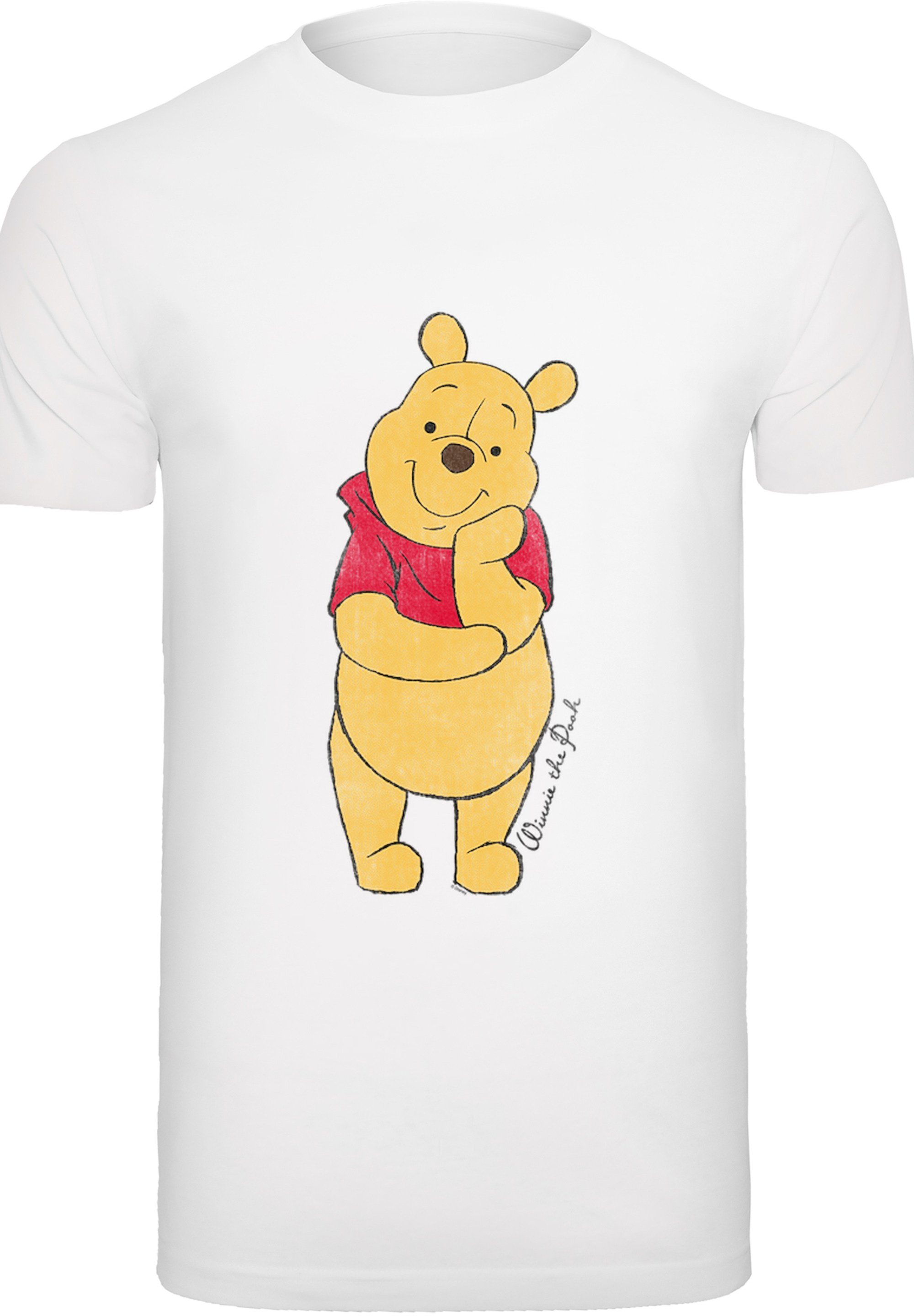 Baumwollstoff Pooh F4NT4STIC Sehr T-Shirt Classic hohem Disney Herren,Premium Winnie Merch,Regular-Fit,Basic,Bedruckt, weicher mit The Tragekomfort