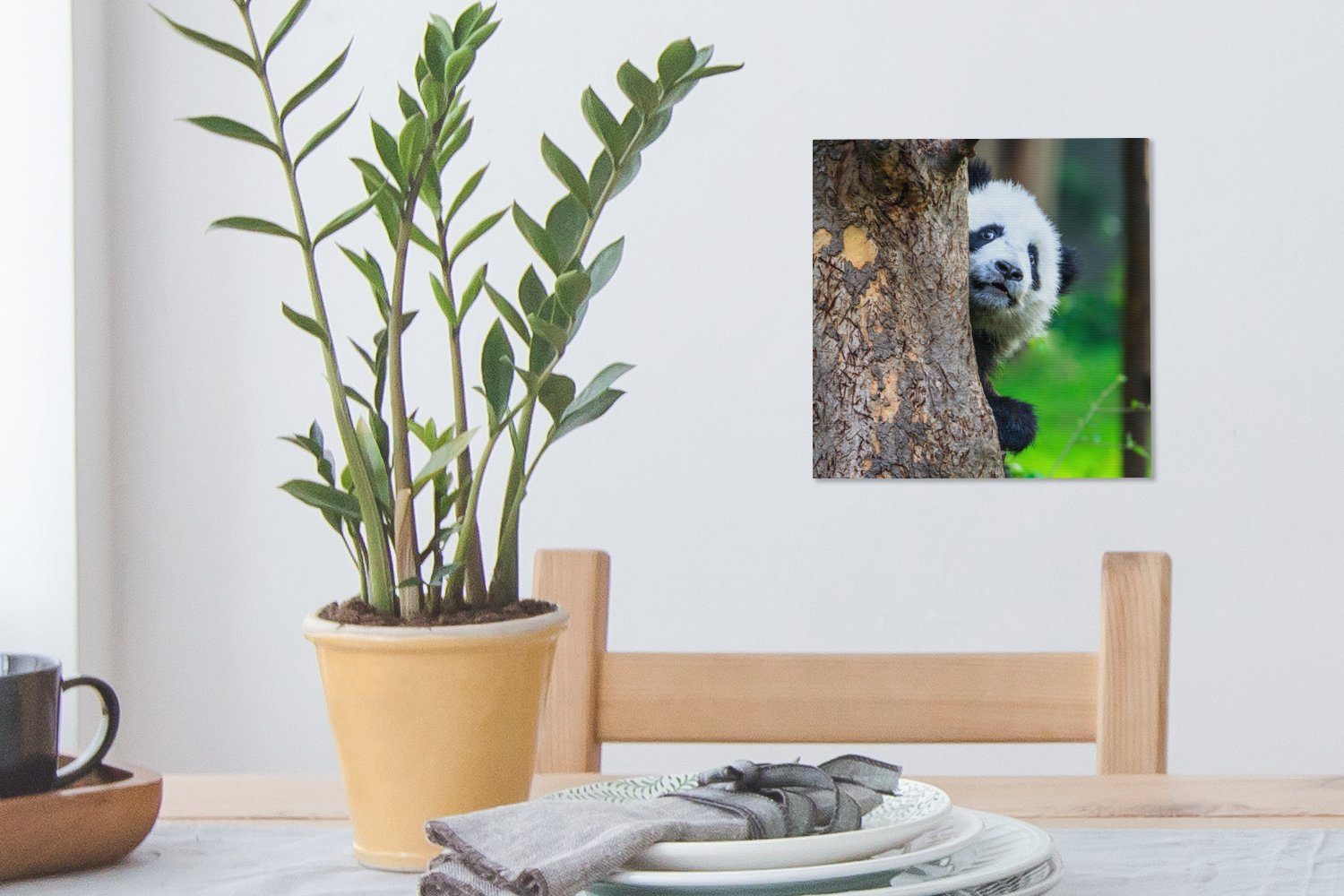 - Schlafzimmer Leinwandbild Panda Leinwand Wald, Baum für OneMillionCanvasses® St), Bilder (1 - Wohnzimmer