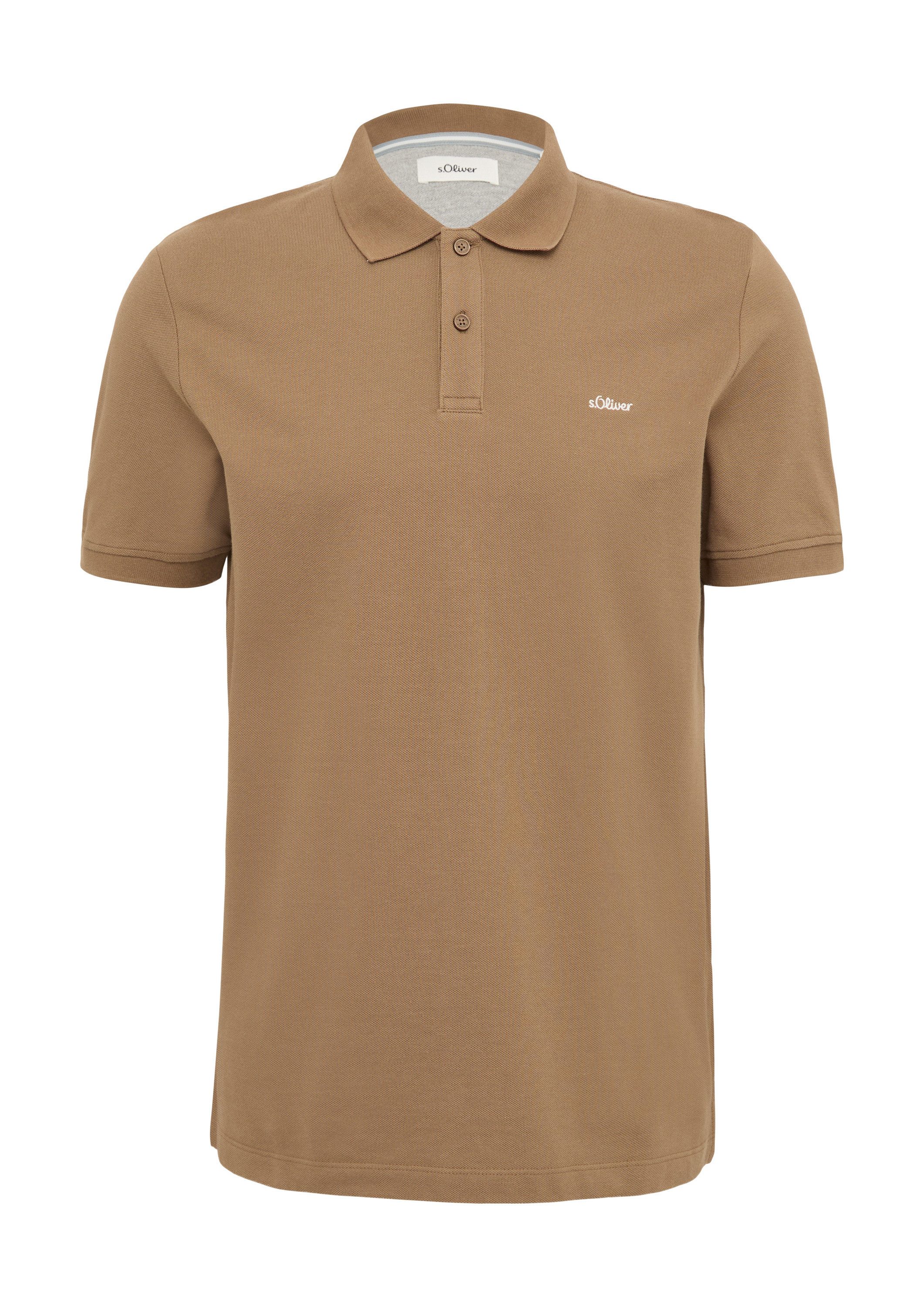 s.Oliver Kurzarmshirt Polo-Shirt Poloshirt aus Baumwollpiqué günstig online kaufen