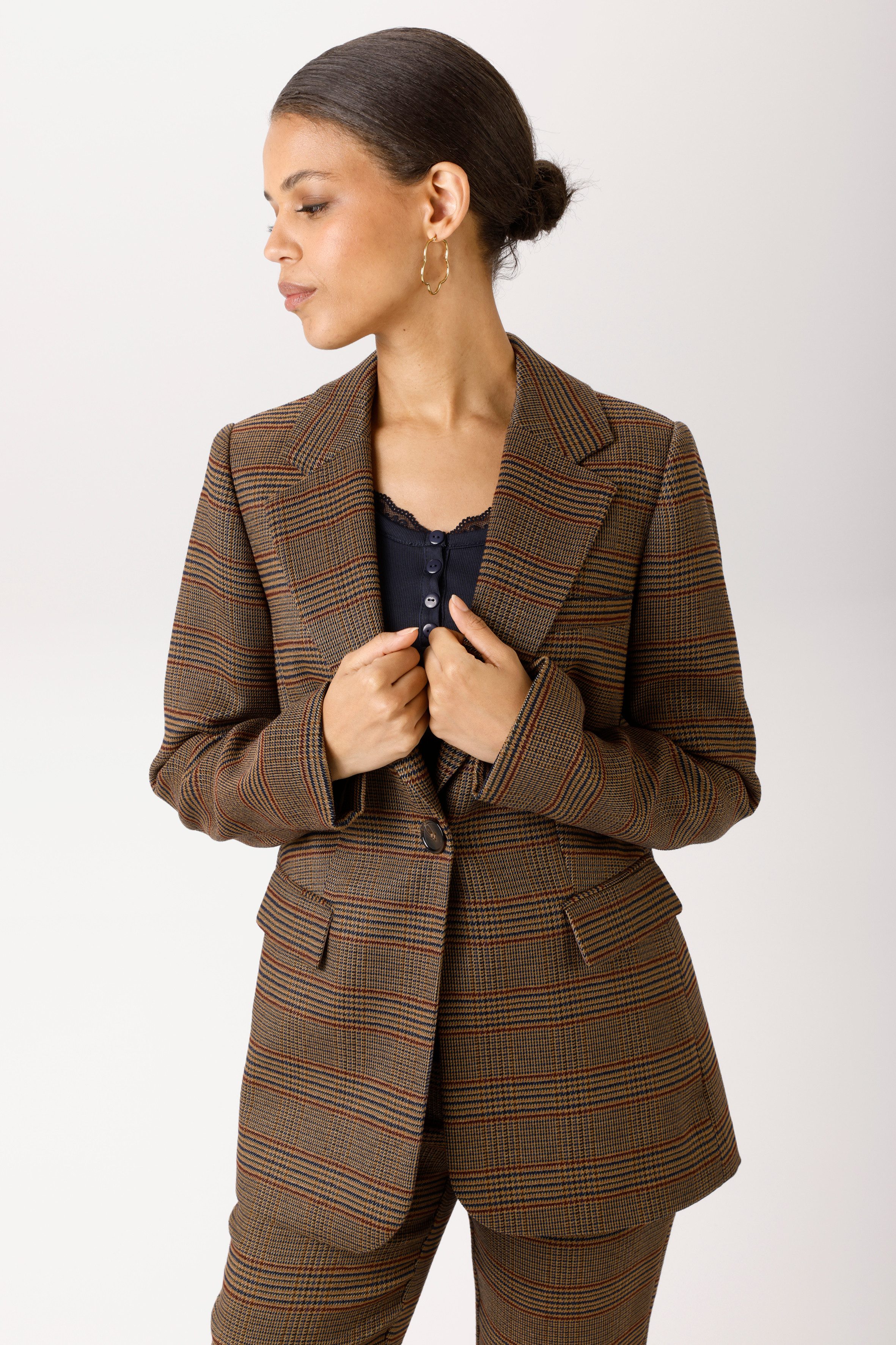 Aniston CASUAL Longblazer im trendigen Karo-Dessin - NEUE KOLLEKTION