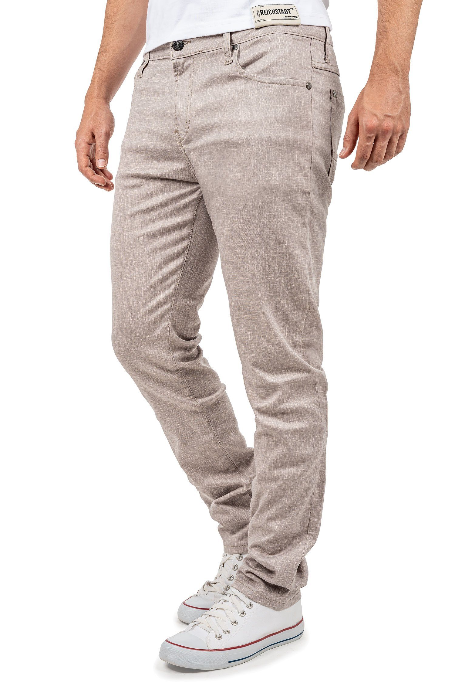 Hose Urbanen Elegante im & Baxx Stoffhose beige BA-CD840 Look Cipo Modernen