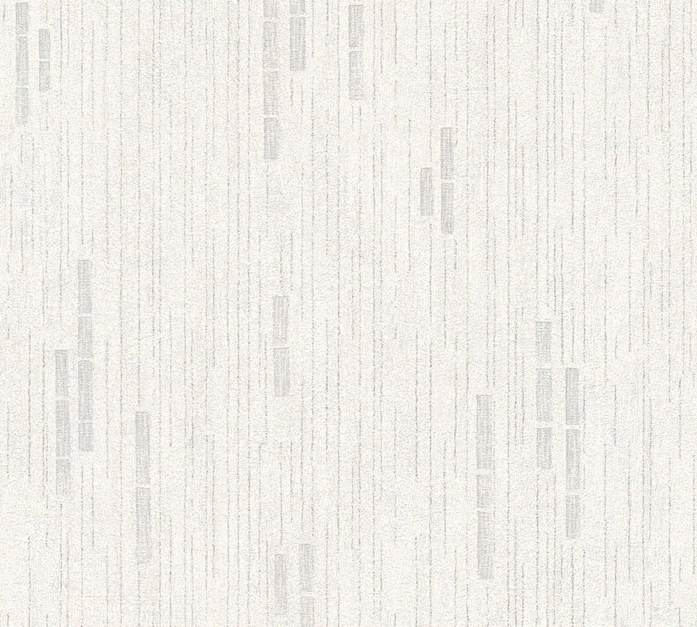 gemustert, Uni uni, strukturiert, mit Vliestapete St), grau/weiß (1 Einfarbig Tapete walls Metallic Glitzereffekt, meliert, Essentials living