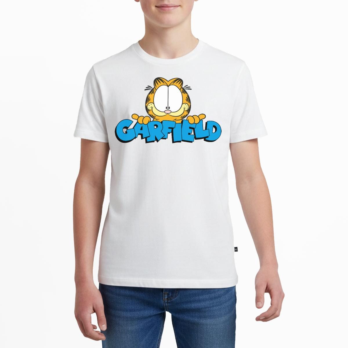 T-Shirt Garfield Gesicht Logo Teenager Premium T-Shirt