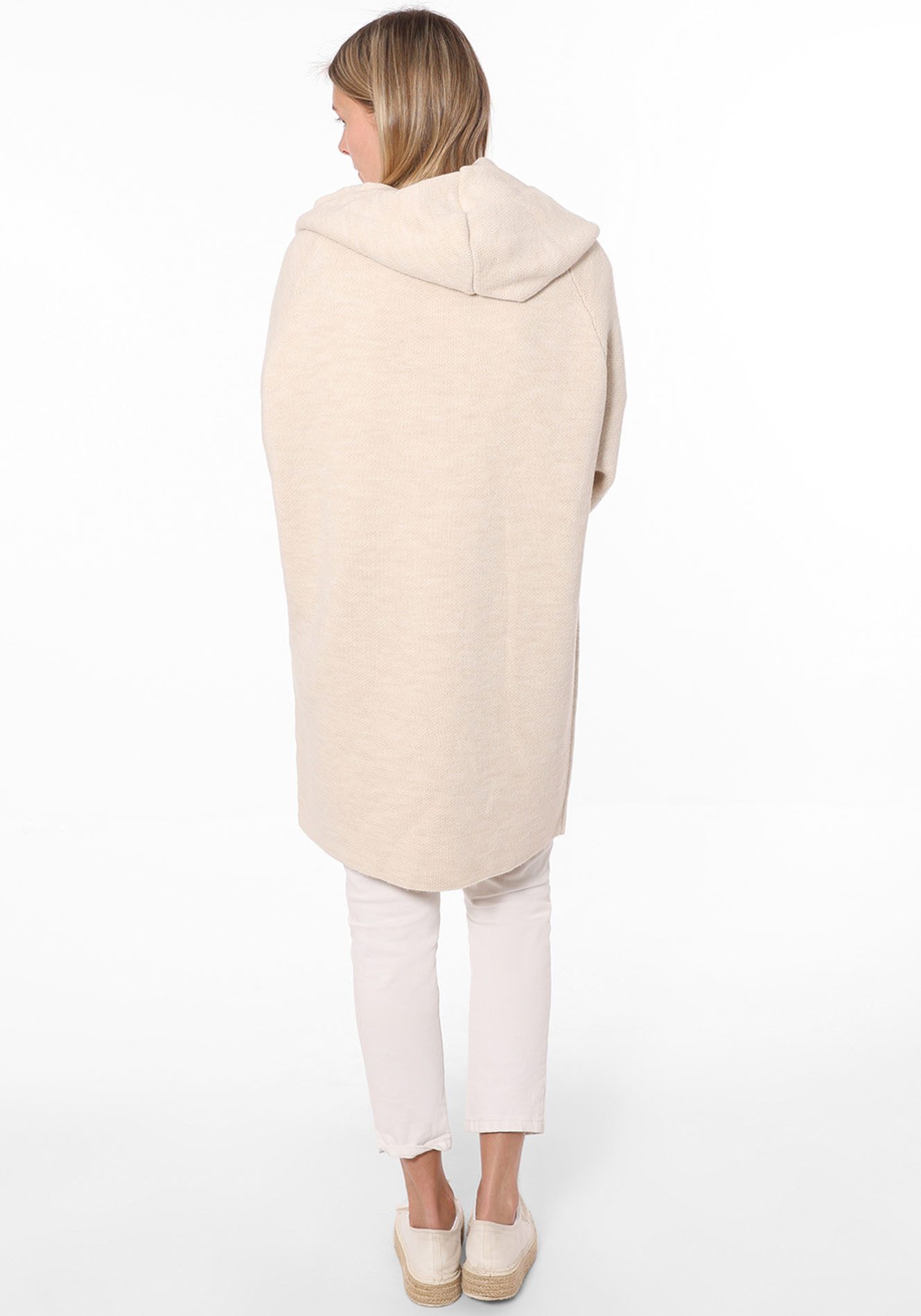 Zwillingsherz Strickjacke Langarm, bequem, Taschen, One Size, ohne Verschluss, Kapuze