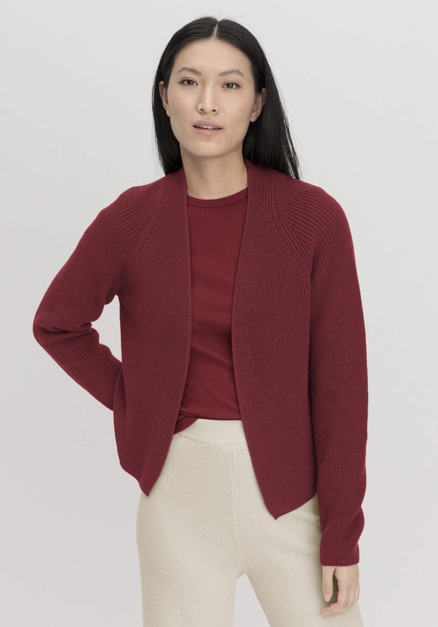 Hessnatur Strickjacke aus reiner Bio-Baumwolle (1-tlg) günstig online kaufen