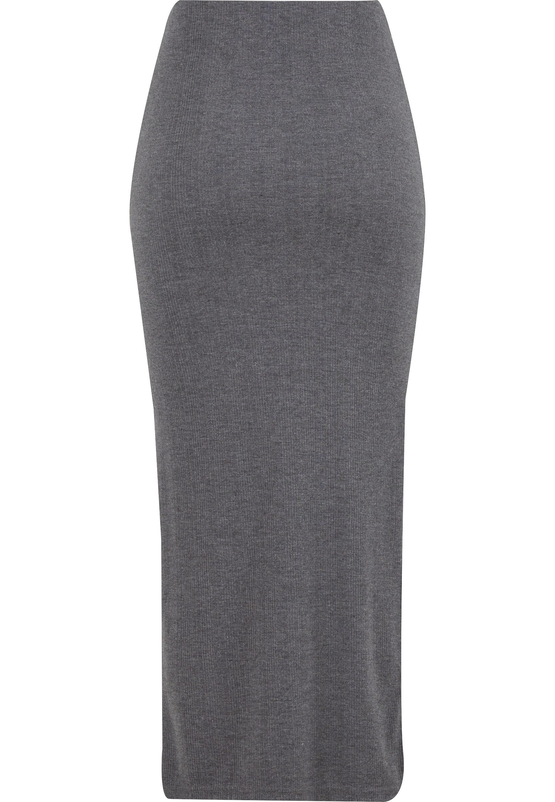 URBAN CLASSICS Sommerrock Urban Classics Ladies Rib High Slit Skirt (1-tlg)