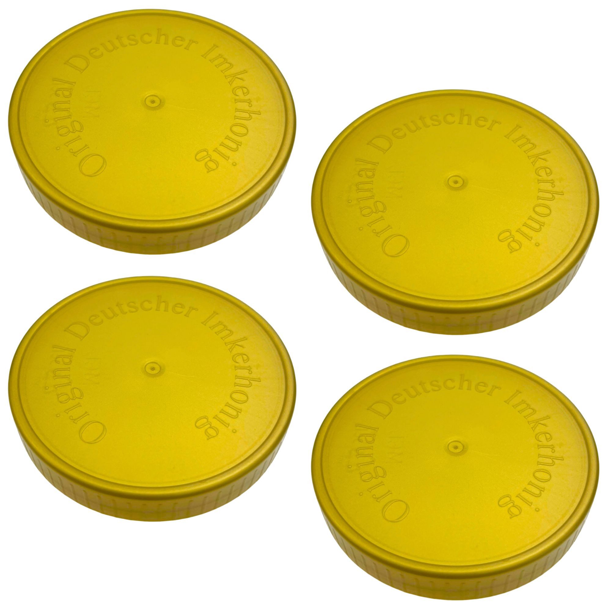 BIENEN SCHMIDT Einmachglas 60x Ersatzdeckel Schraubdeckel NEUTRAL für 500 g Neutral Gläser, (60 Stk), Schraubdeckel mit Prägung "Original Deutscher Imkerhonig"