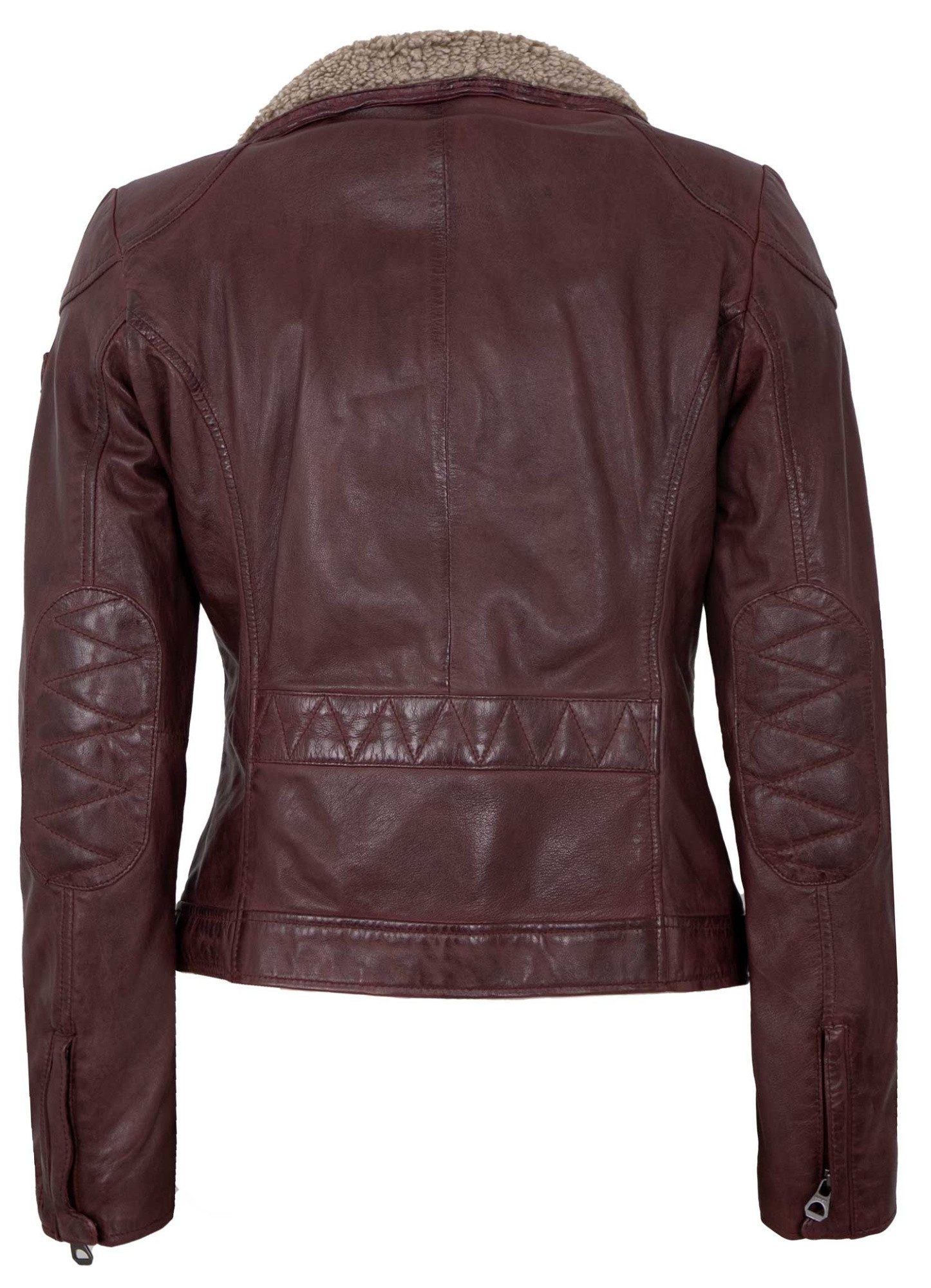 Gipsy by Mauritius Lederjacke GWJenja Gipsy - Damen Lederjacke Lammnappa Fell pflaume