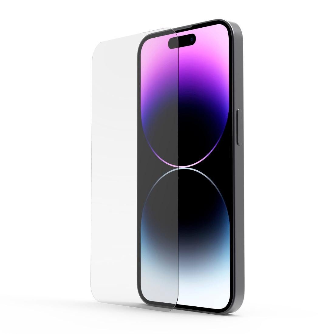 Hama Displayschutzglas Displayschutz für iPhone 14 Pro (Panzerglas, ultraklar, Montagehilfe) für Apple iPhone 14 Pro