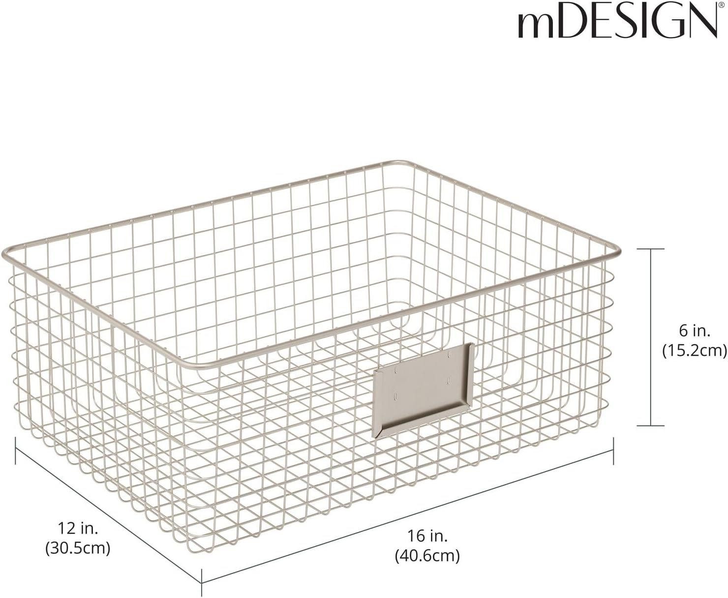 mDesign Aufbewahrungssystem mDesign Allzweckkorb Aufbewahrung Drahtkorb Organizer 4er-Set Metall
