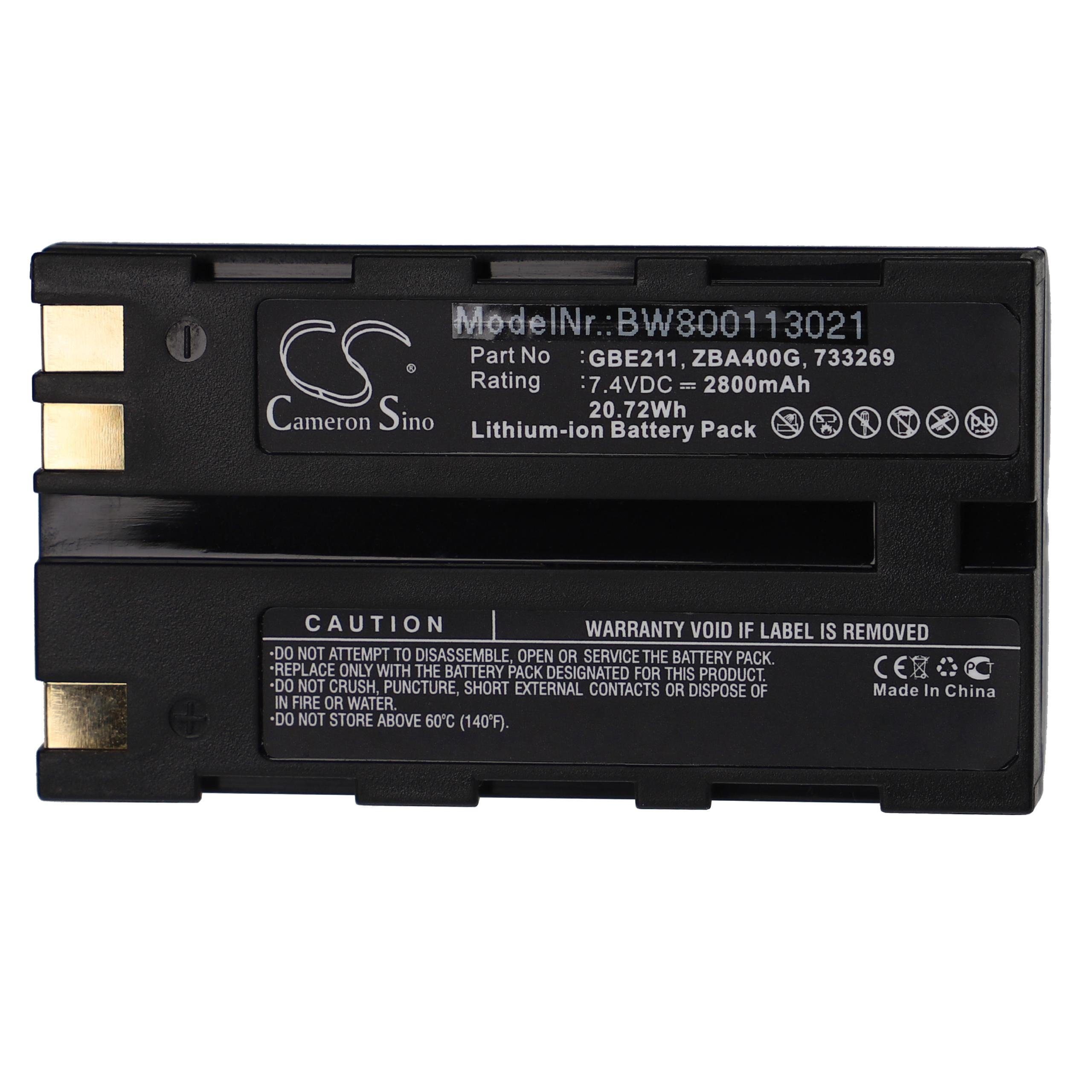 vhbw kompatibel mit Leica Flexline TS09, TS06, TS02 Akku Li-Ion 2800 mAh (7,4 V)