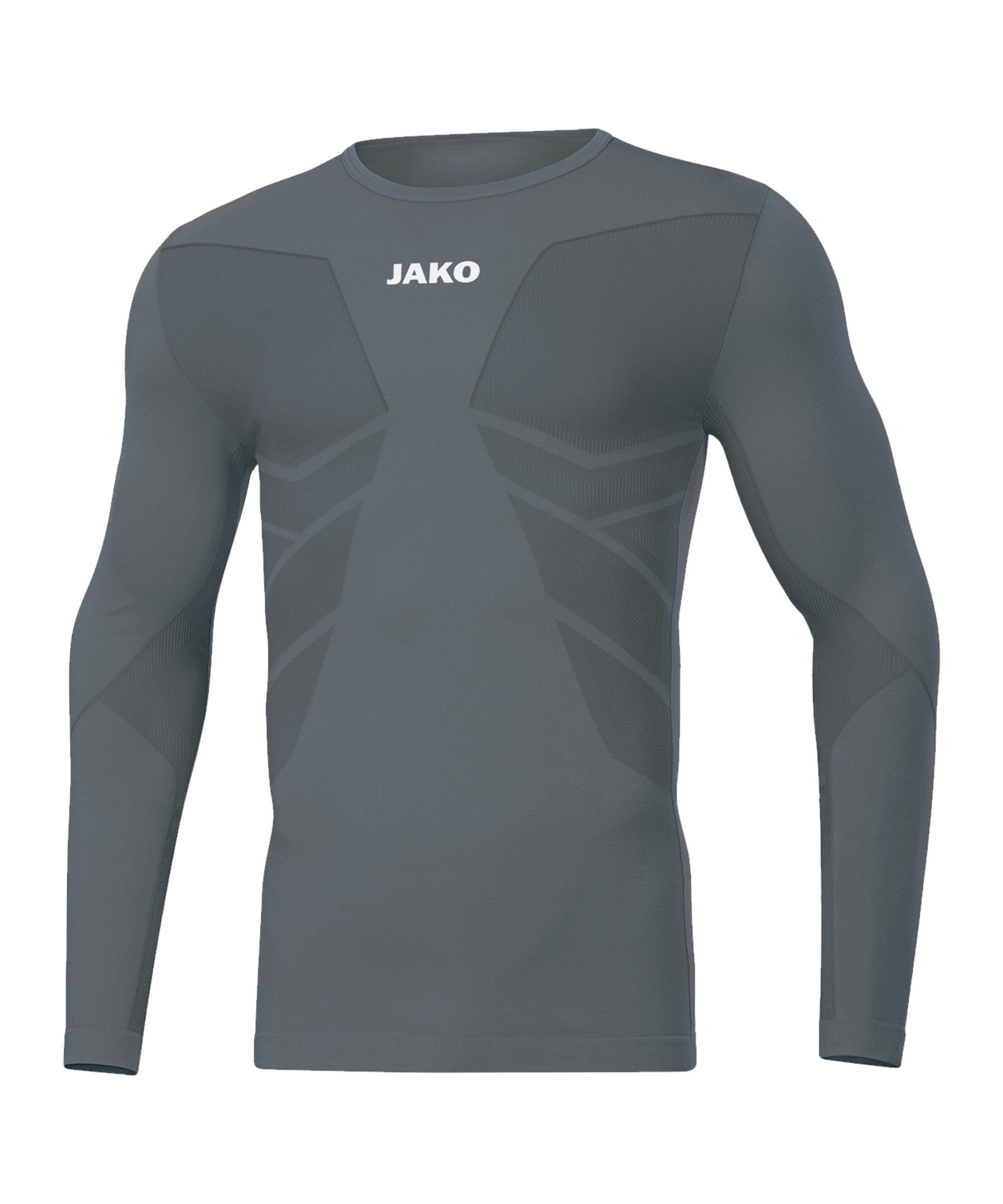 Jako Funktionsshirt Comfort 2.0 langarm Kids Hell default grau | 