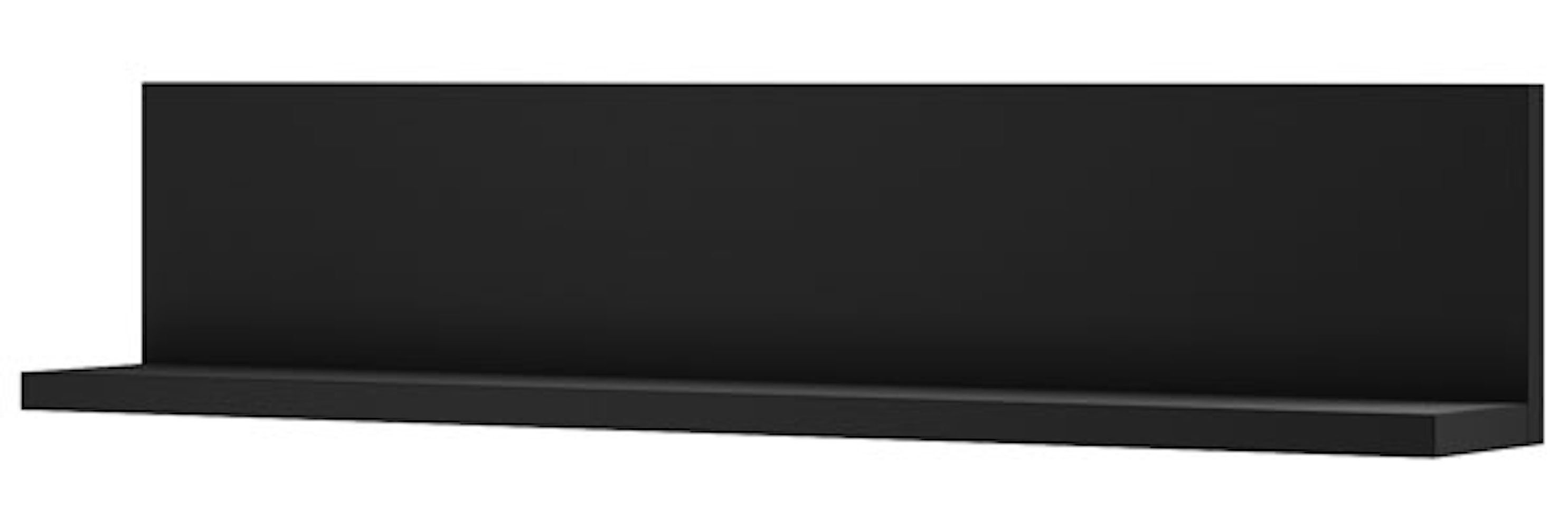 Helvetia Wandregal, Bota 1-tlg., 150cm schwarz matt mit 1 Ablage
