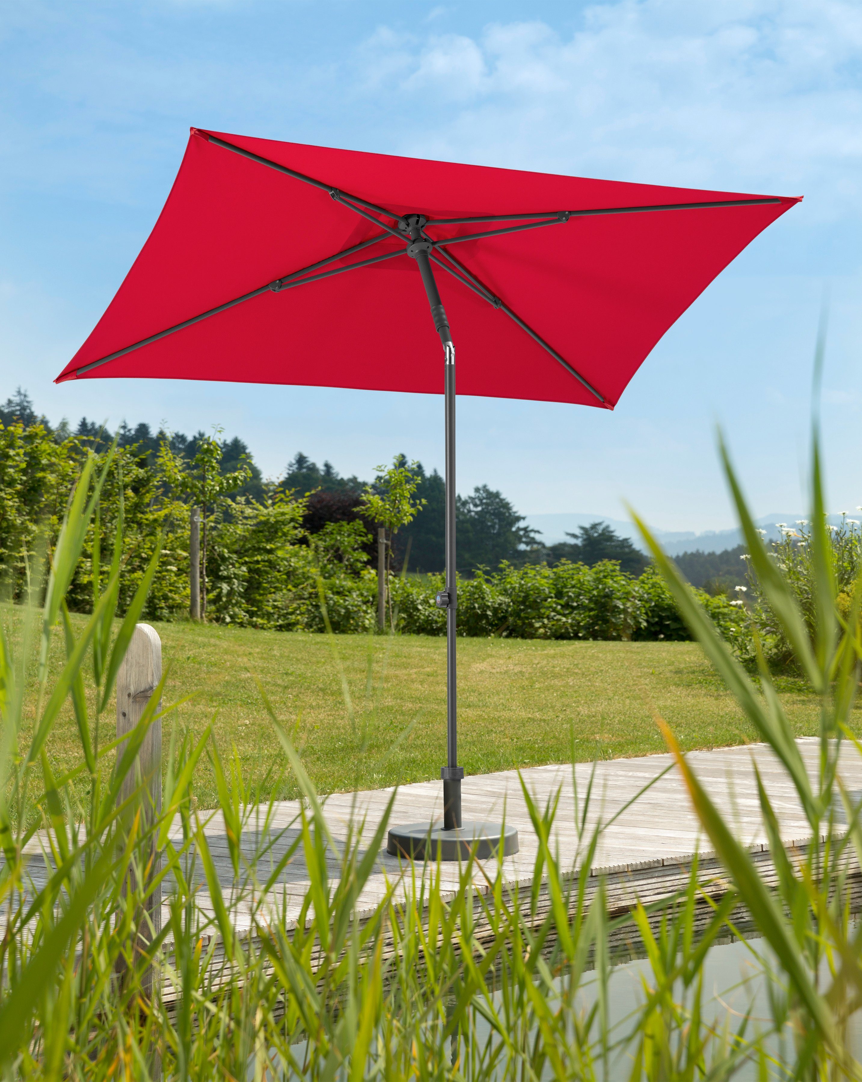Schneider Schirme Sonnenschirm Sevilla, LxB: 240x140 cm, Stahl/Polyester,  Stock 2-teilig mit 38 mm Ø, Streben ca. 12 x 18 mm