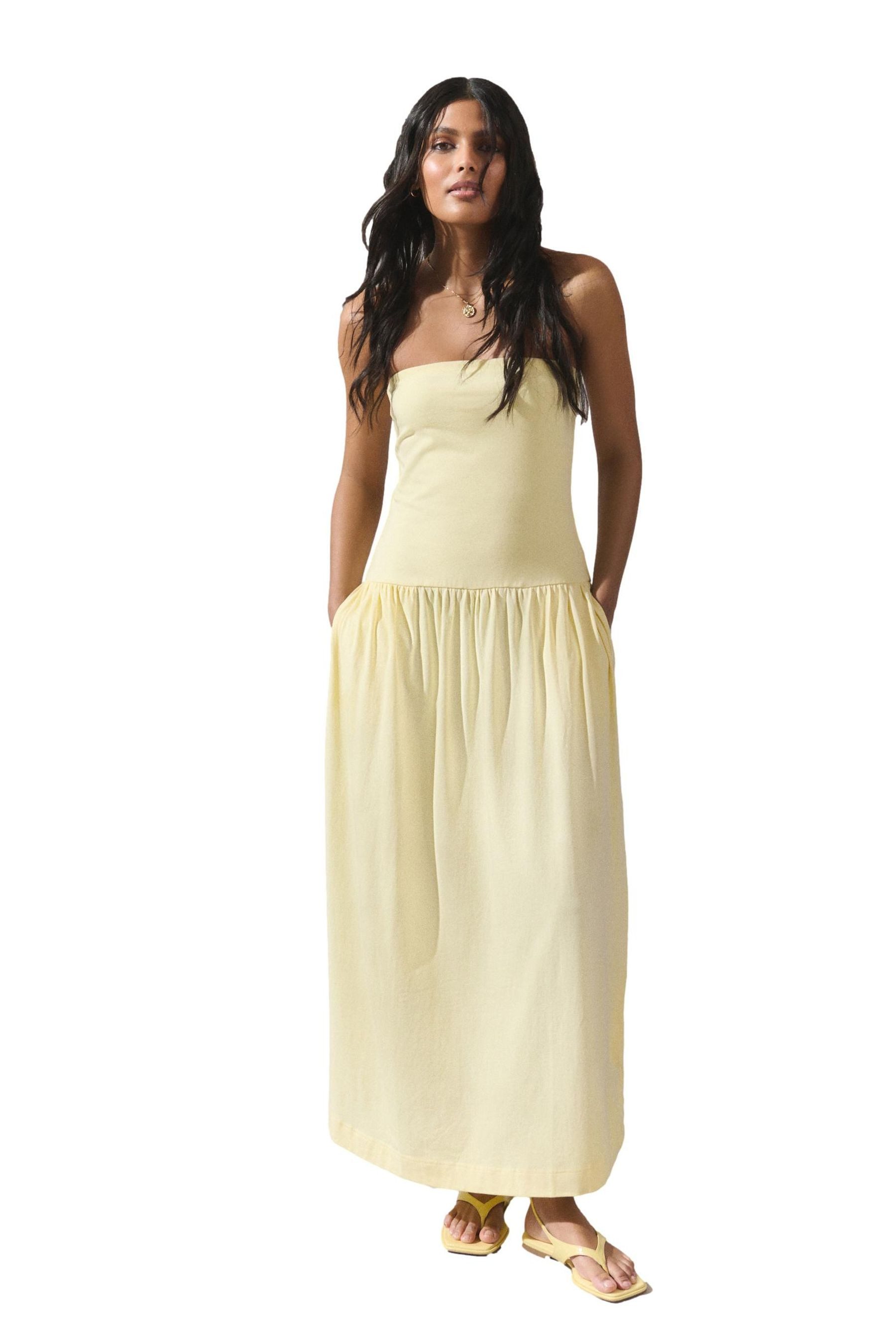 Next Jerseykleid Bandeau-Maxikleid aus Jersey mit günstig online kaufen