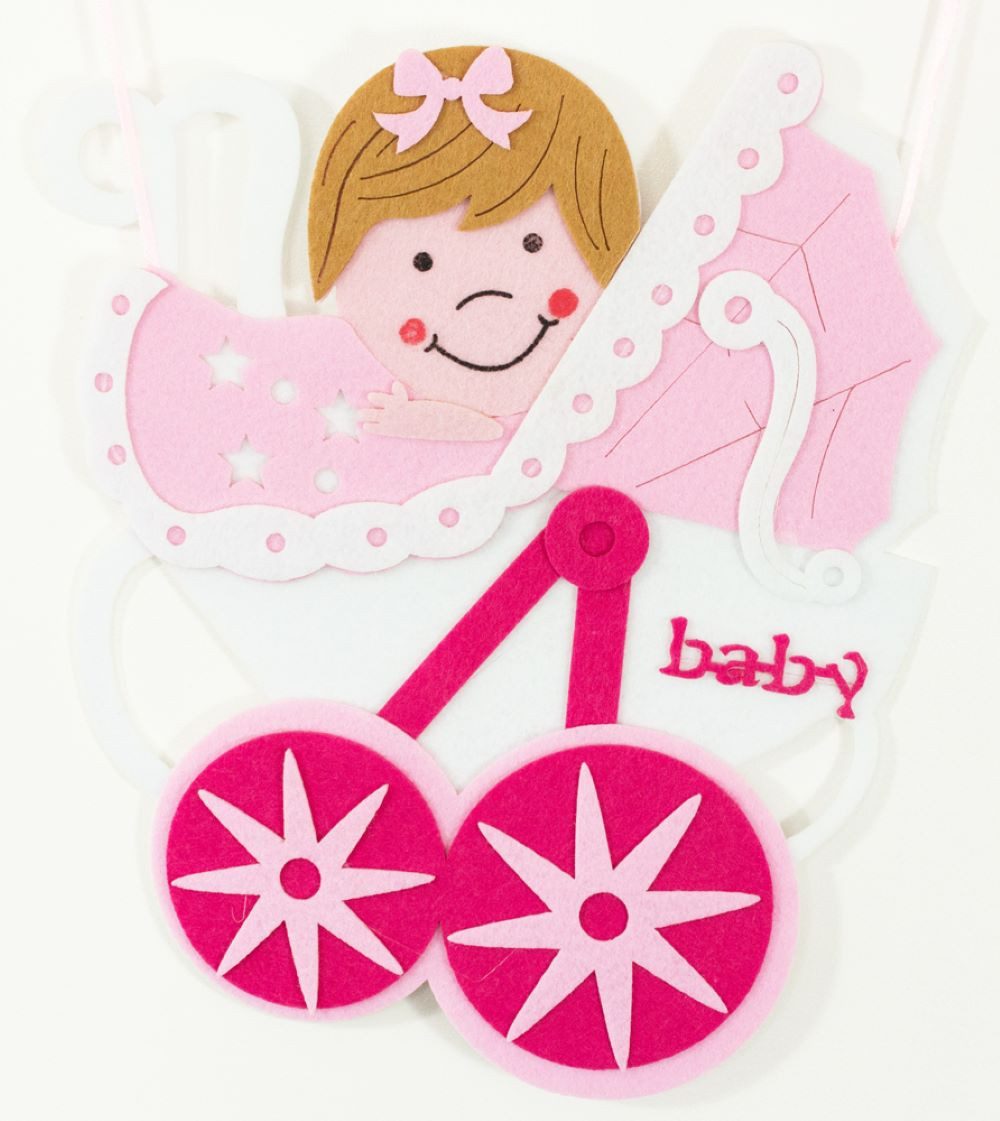 Das Kostümland Wanddekoobjekt Baby Shower Party Dekoration - Wandbild It´s a gir