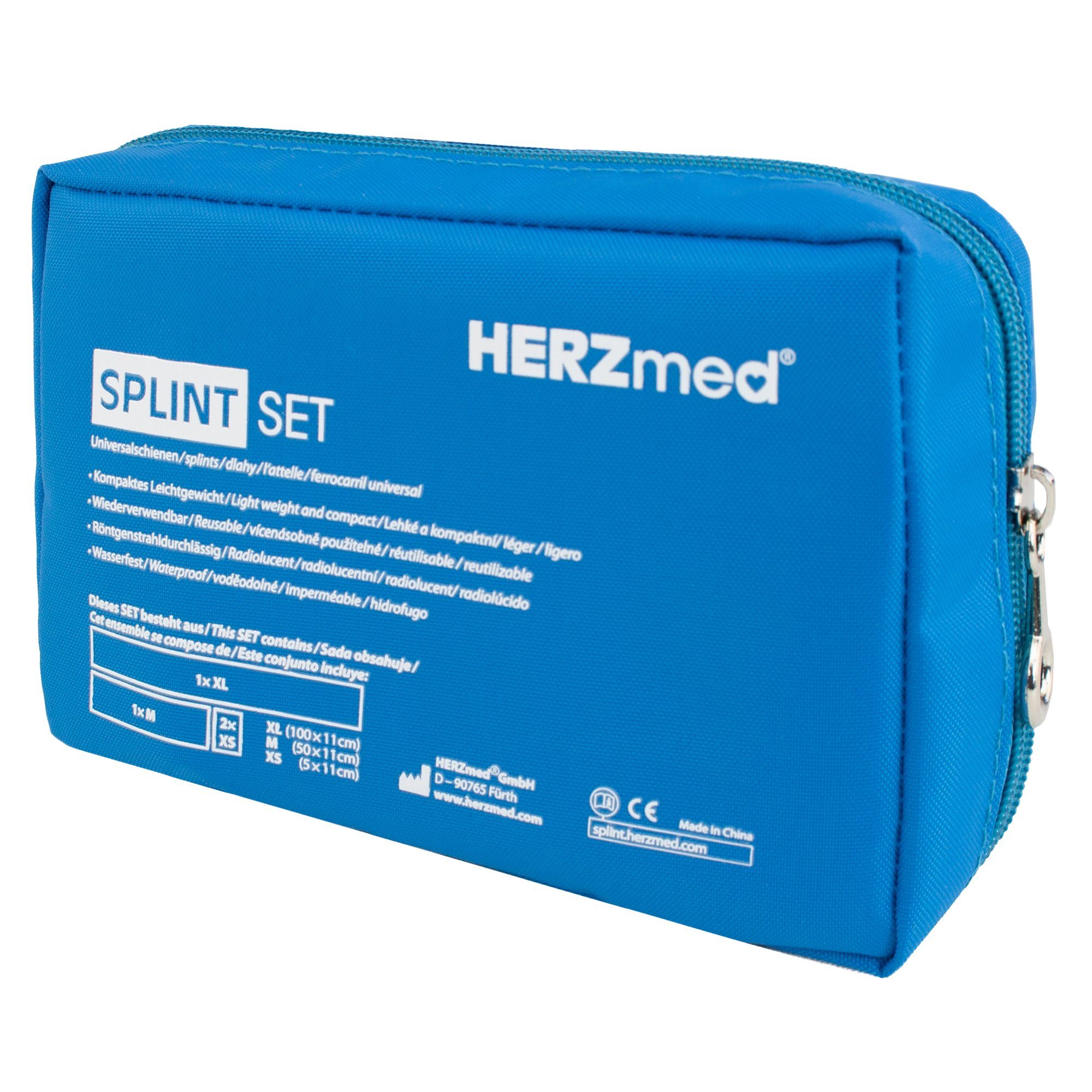 HERZmed Erste-Hilfe-Set HERZmed® SPLINT-Set - 1 x Größe XL + 1 x Größe M + 2 x Größe XS