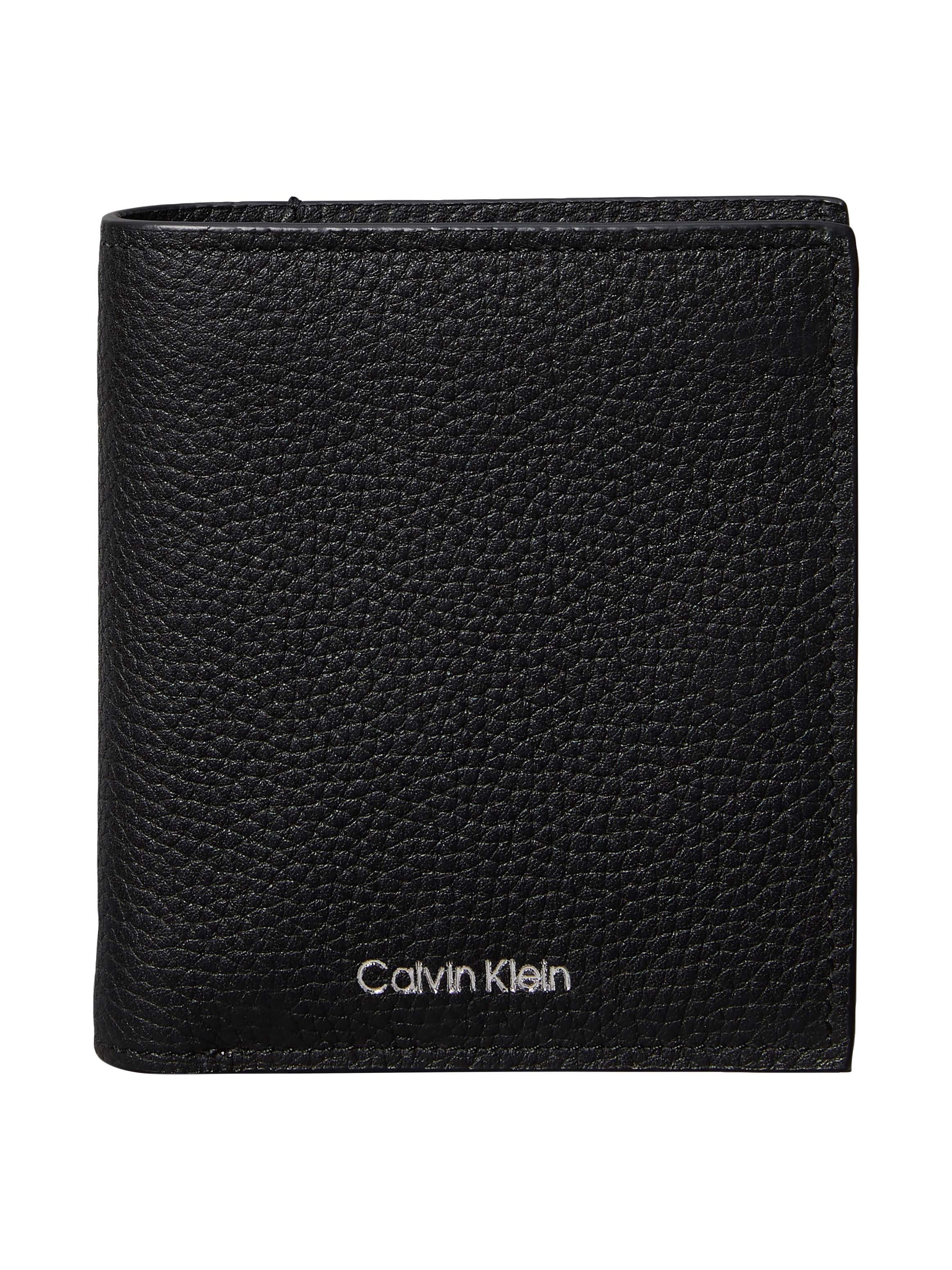 Calvin Klein Geldbörse FOIL EMBOSS SLIM TRIFOLD w CARD, Geldbeutel, Unisex Portemonnaie mit Logoschriftzug