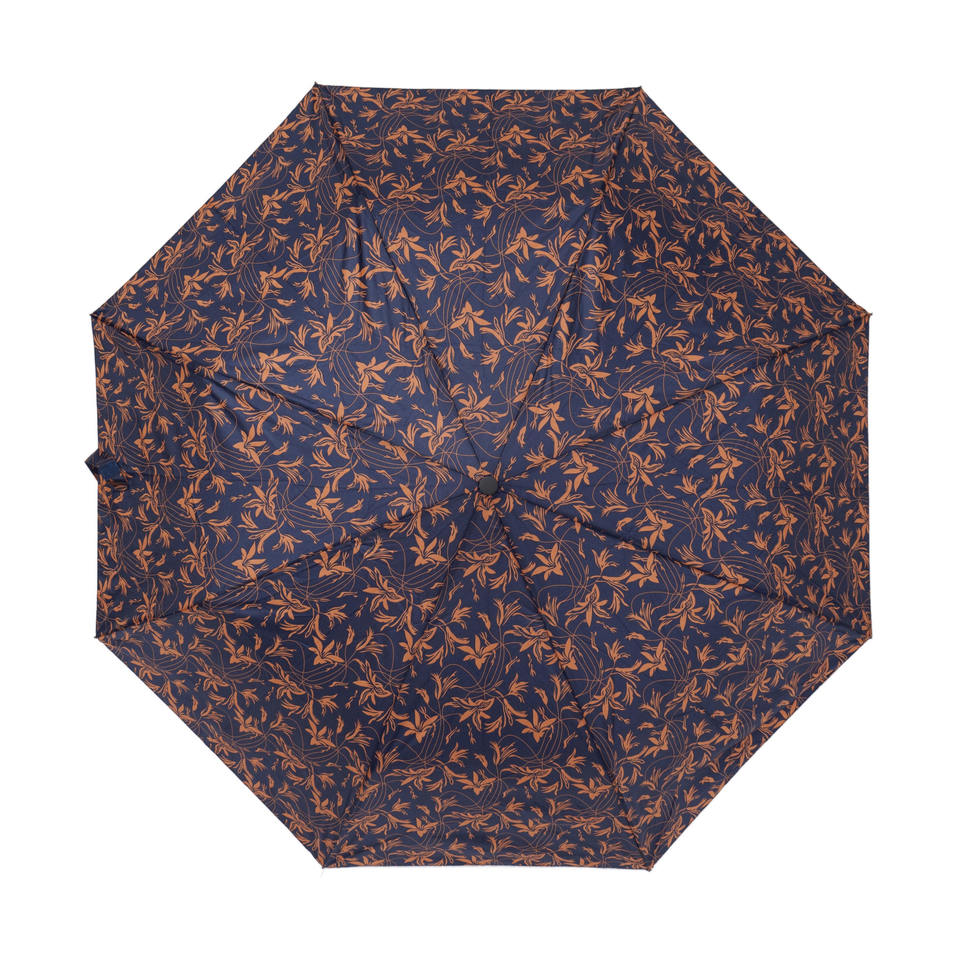 Susino Taschenregenschirm mit Schutzhülle mit Lilien Schutz bei Wind und Regen ø100cm