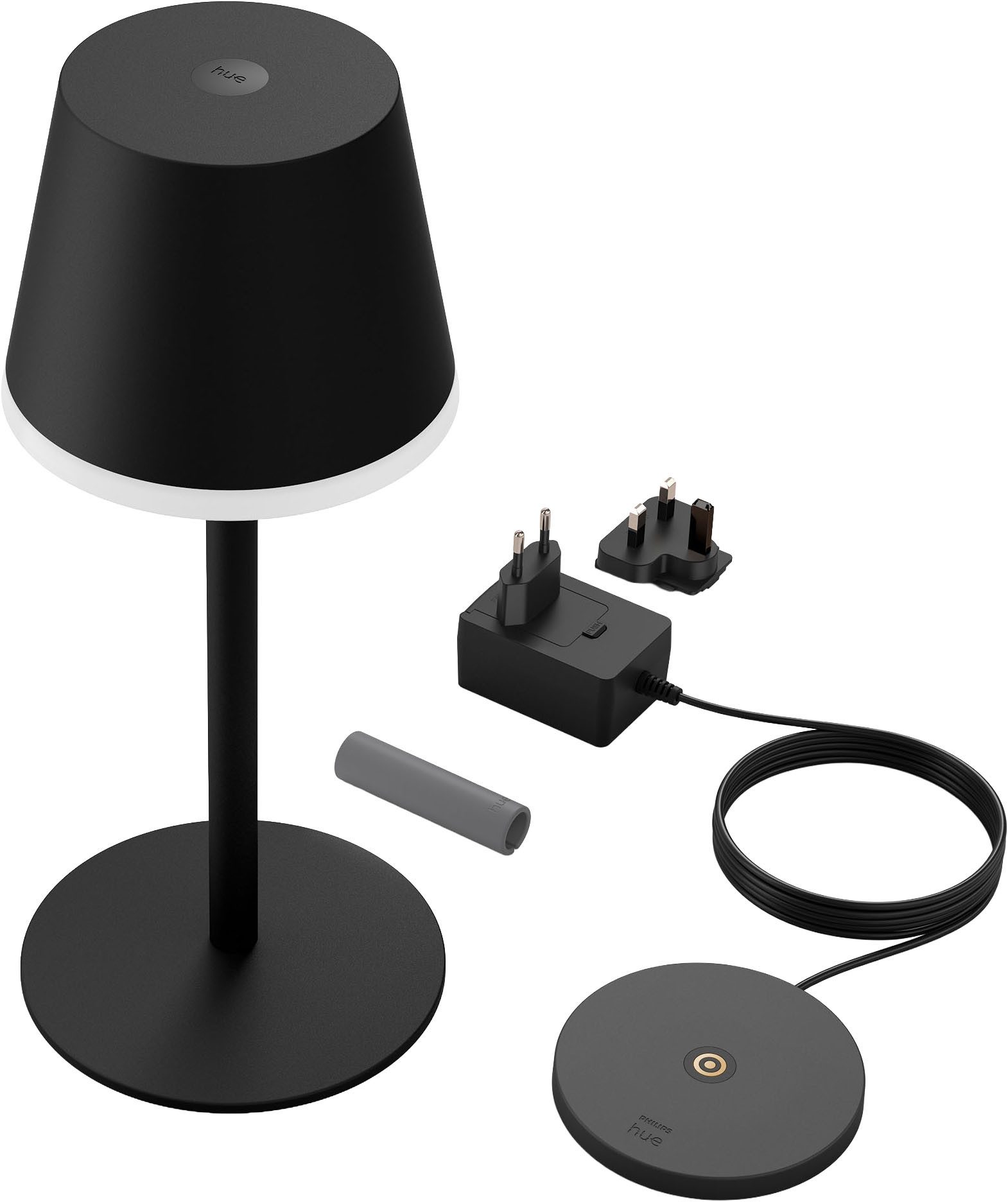 Philips Hue Smarte LED-Leuchte White & Color Ambiance Go Tragbare Tischleuchte schwarz, Abschaltautomatik, Bluetooth, CCT - über Fernbedienung, Dimmfunktion, Fa – Bild 5 von 5