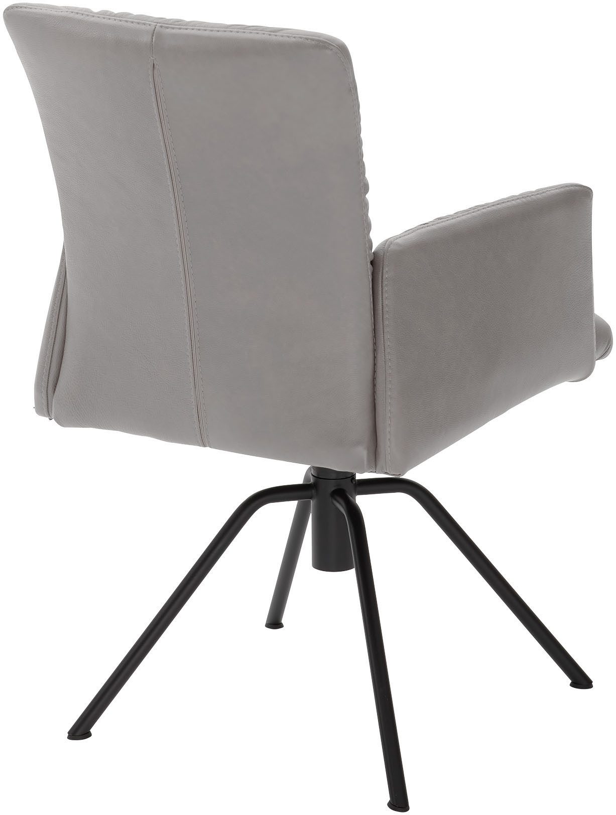 Musterring Armlehnstuhl Helmond 6610 (Packung, 1 St), Gestell schwarz, drehbar, besonders leger gepolstert, mit Armlehne