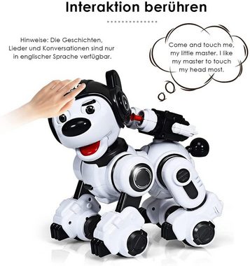 COSTWAY RC-Roboter Hund Roboter, mit Musik-, Tanz-, Blink- und Schießfunktion