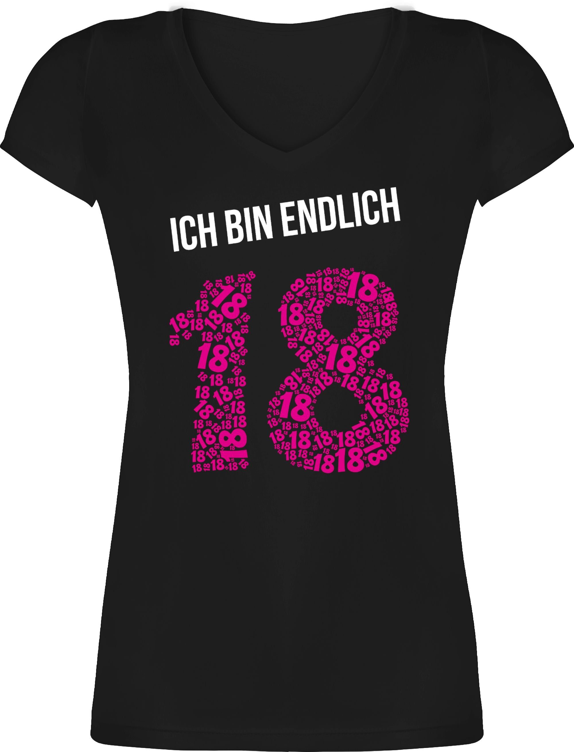 Shirtracer T Shirt 18 Geburtstag Rosa Madchen Geburtstag Geschenk Damen T Shirt Mit V Ausschnitt Geburtstagsgeschenk Birthday Party Online Kaufen Otto