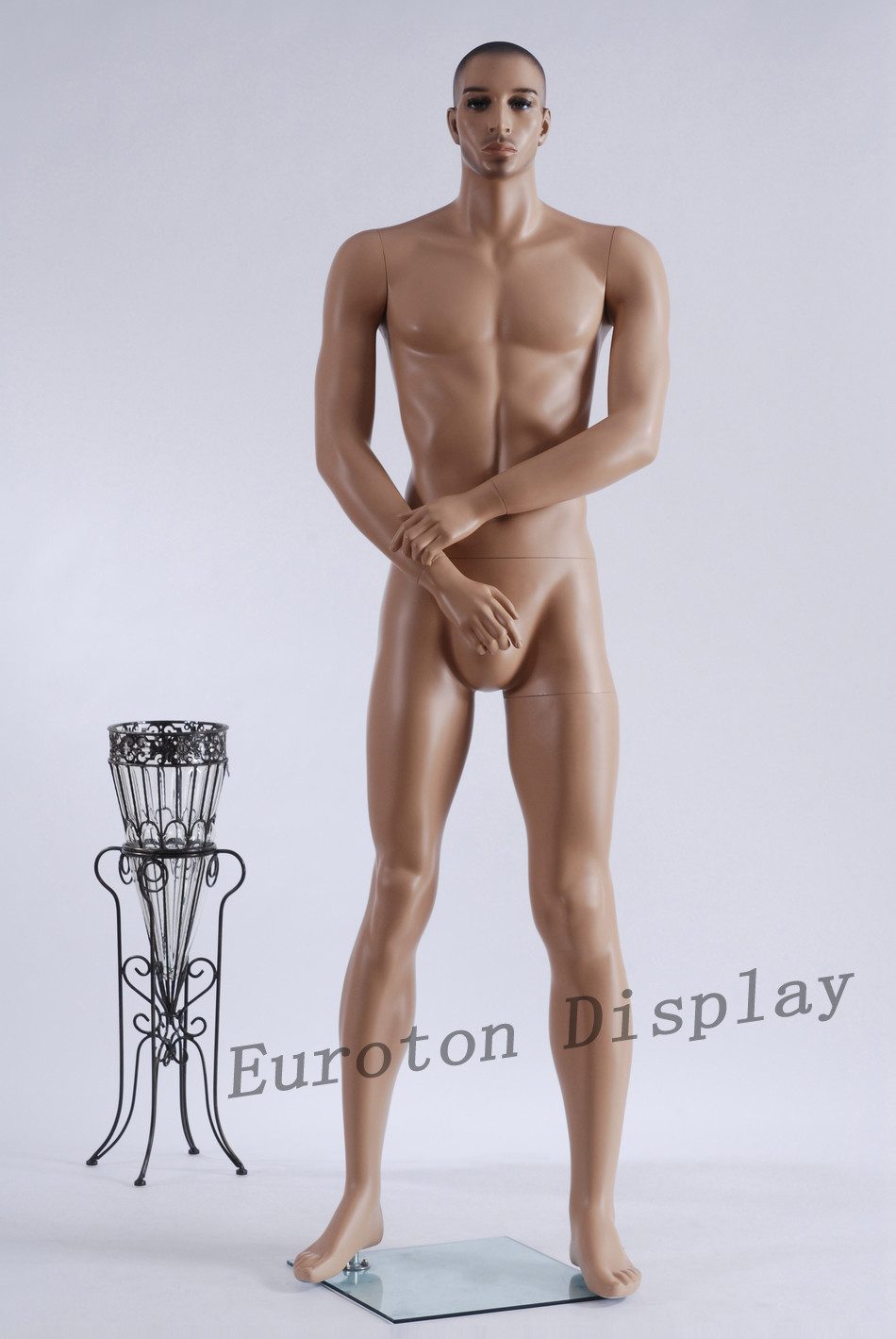 Schneiderpuppe Schaufensterpuppe Mann Beige sitzend stehend neu