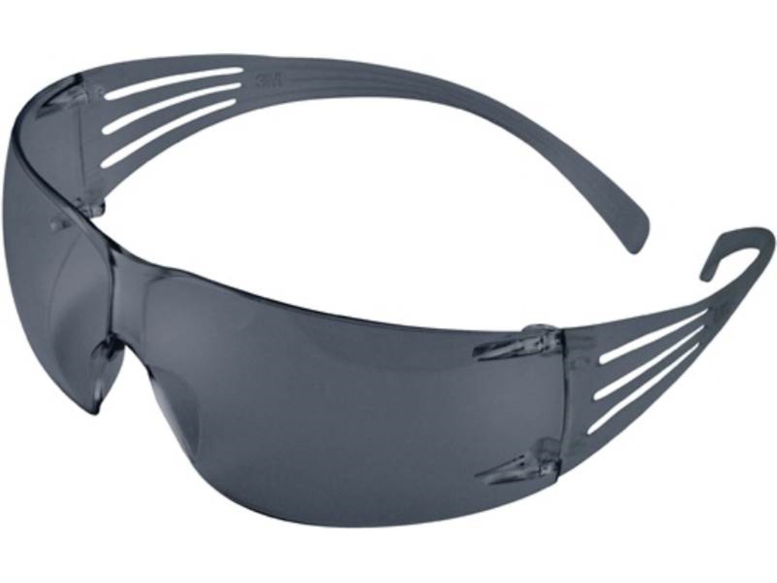 3M Arbeitsschutzbrille Schutzbrille SecureFit-SF200 EN 166,EN 170 Bügel grau,Scheibe grau PC 3M EN 166 EN 170 (AS/AF, UV) · optische Klasse 1 · besteht aus rahmenlosen Gläsern · spezielle 3M-Technologie der Bügel sorgt für Druckverteilung, für einen sicheren und bequemen Sitz ·