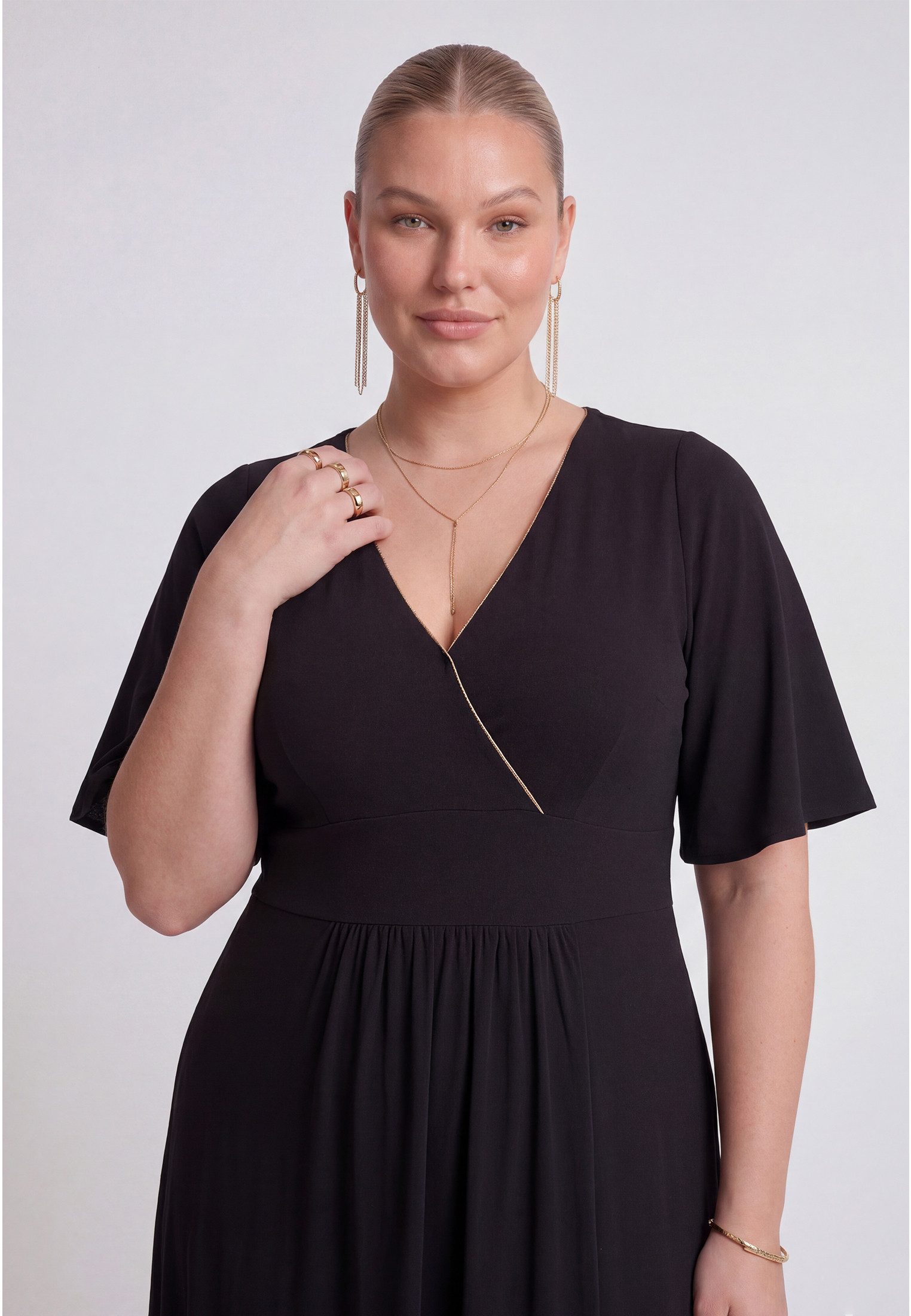 YOEK A-Linien-Kleid Damen Kleid lockere Passform Bio-Baumwolle