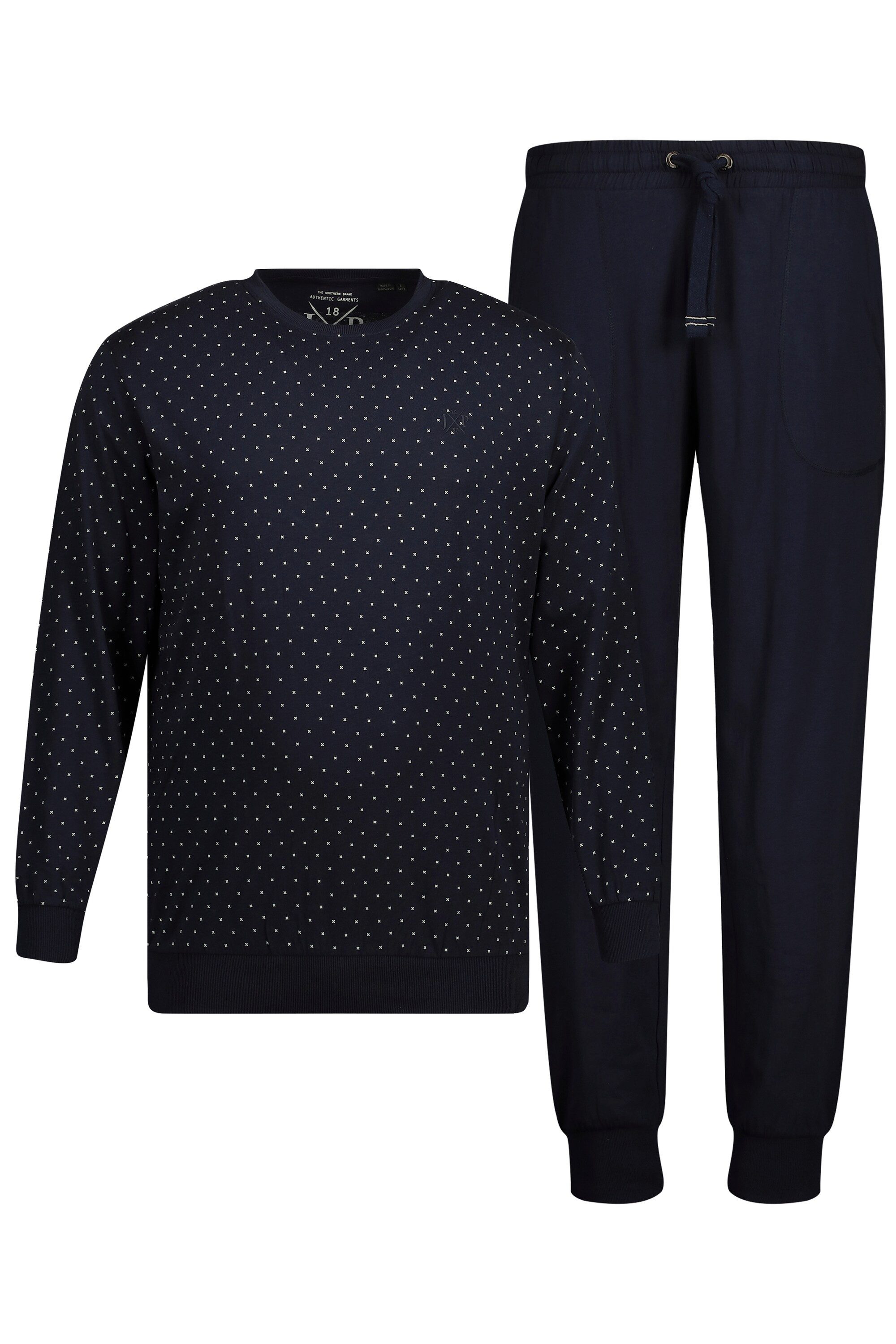 JP1880 Schlafanzug Schlafanzug Bauchfit Langarmshirt lange Hose günstig online kaufen