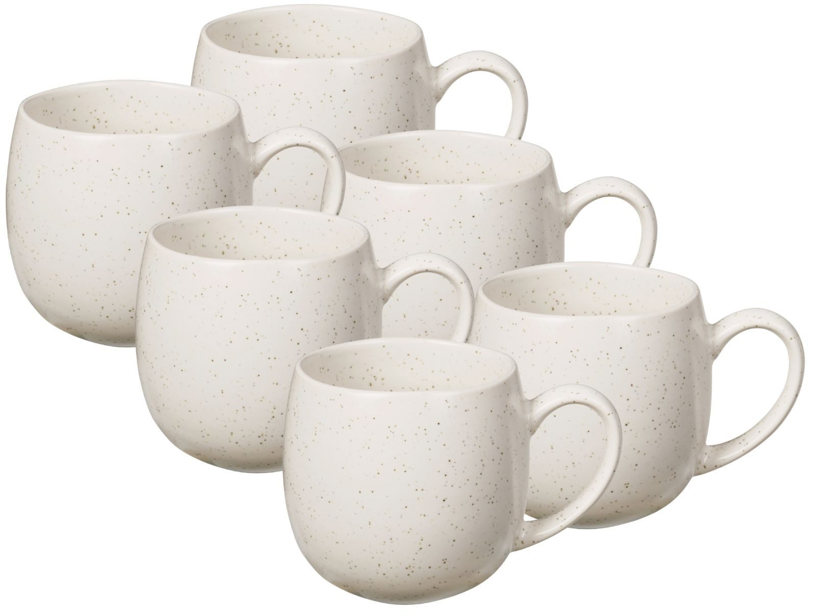 Broste Copenhagen Geschirr-Set NORDIC VANILLA Teetasse 0,45l Set6, Steingut