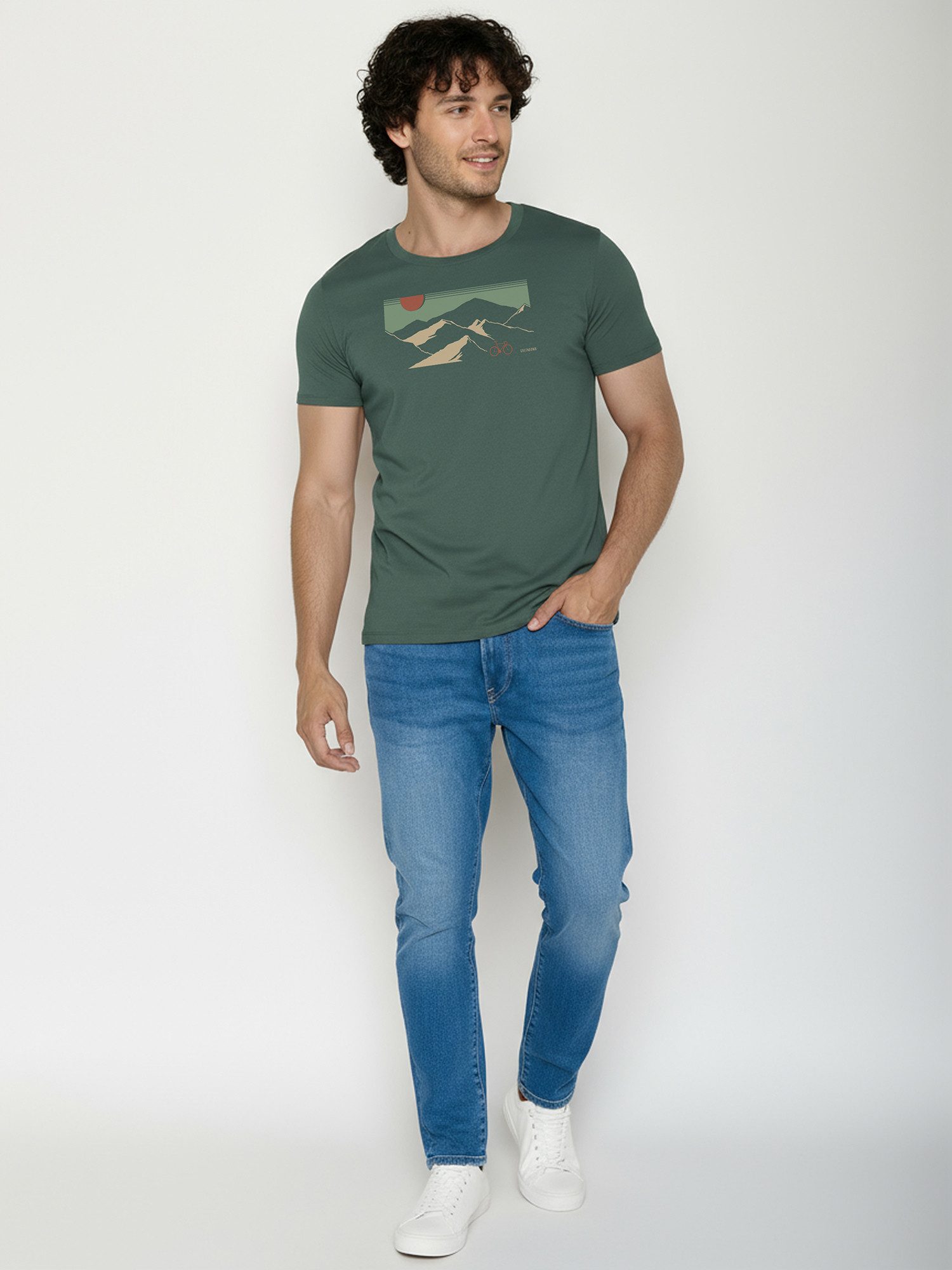 GreenBomb T-Shirt Guide Mountain Tour (1-tlg., 1) klassischer Schnitt, tailliert, Rundhalsausschnitt, Bio-Baumwolle