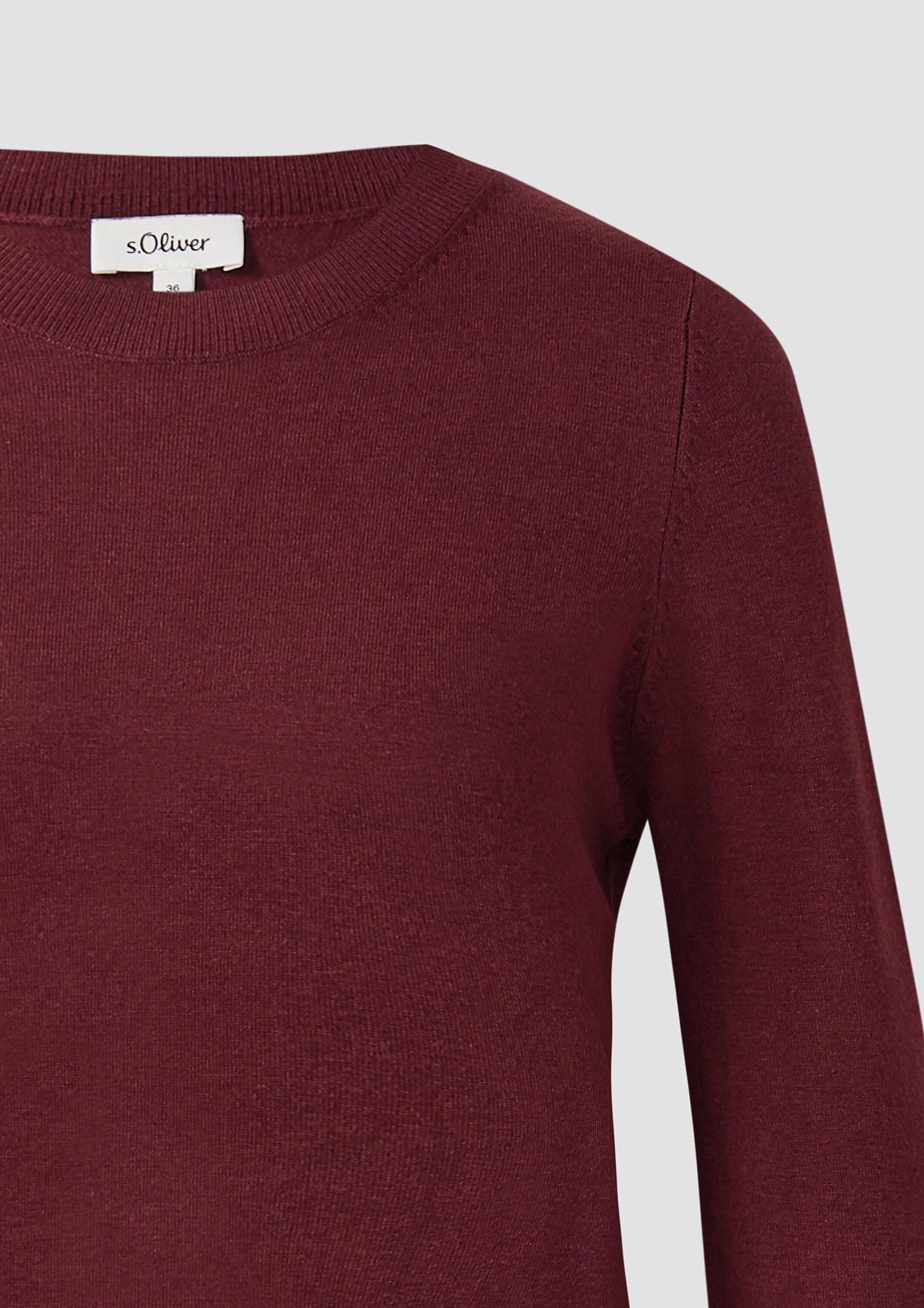 s.Oliver Longpullover Strickpullover Strickpullover aus Viskosemix
