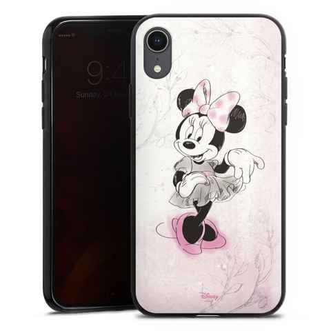 DeinDesign Handyhülle Minnie Mouse Disney Vintage Minnie Watercolor, Apple iPhone Xr Silikon Hülle Bumper Case Handy Schutzhülle