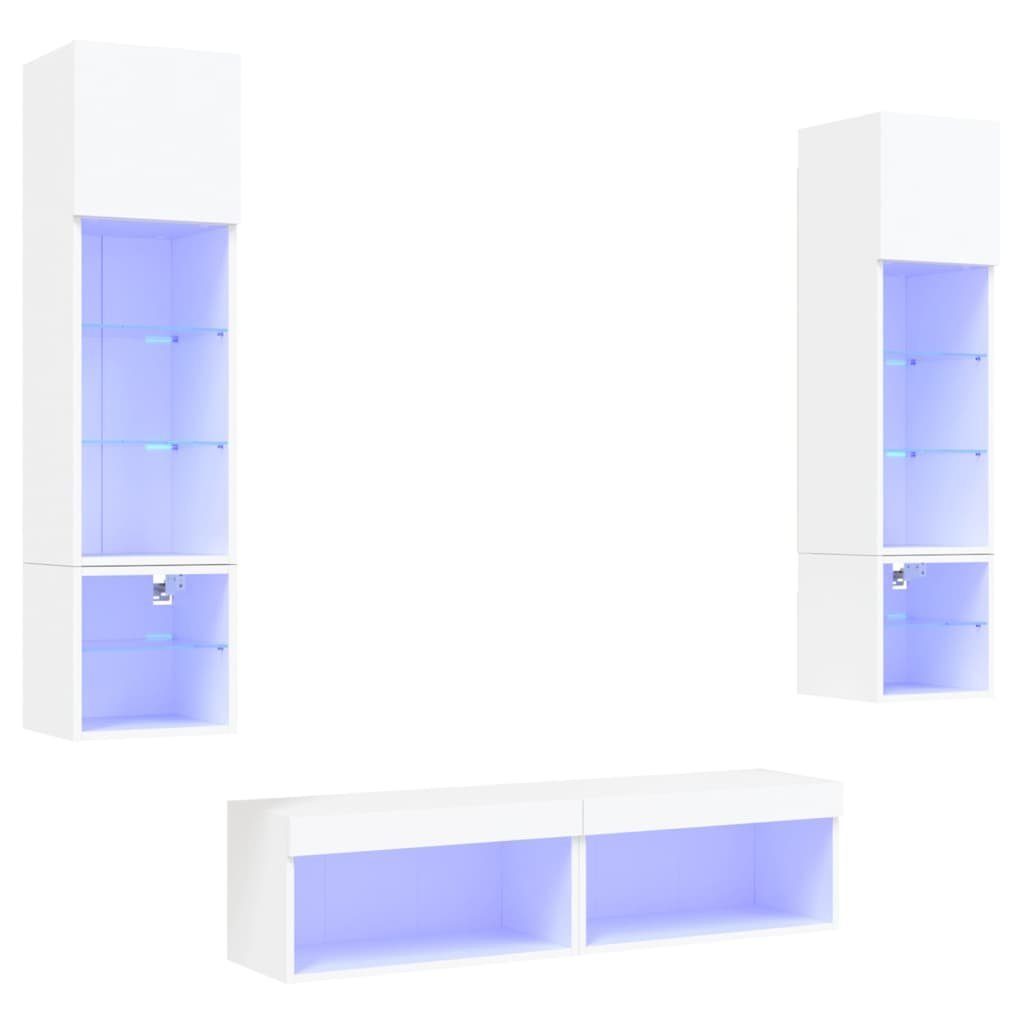 vidaXL TV-Wand 6-tlg. Wohnwand mit LED-Beleuchtung günstig online kaufen