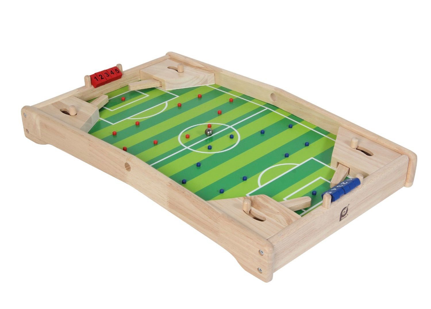 Bartl Tischfußballspiel Pintoy Fußball-Flipper Holz (Set, 1), fördert Koordination und Reaktionsvermögen