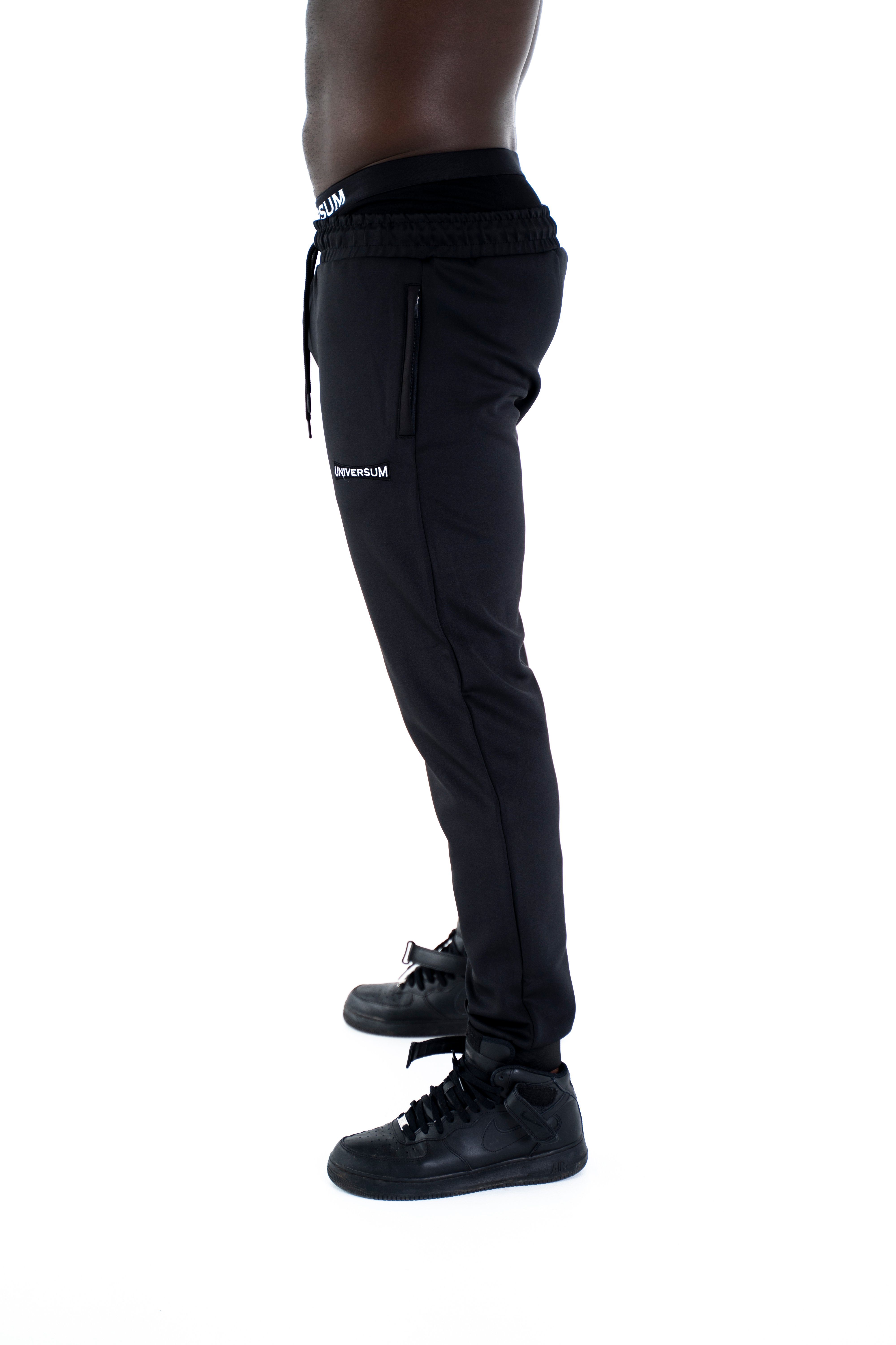 Universum Sportwear Jogginghose Modern Fit Pants für Sport, Freizeit Fitness und schwarz Jogginghose