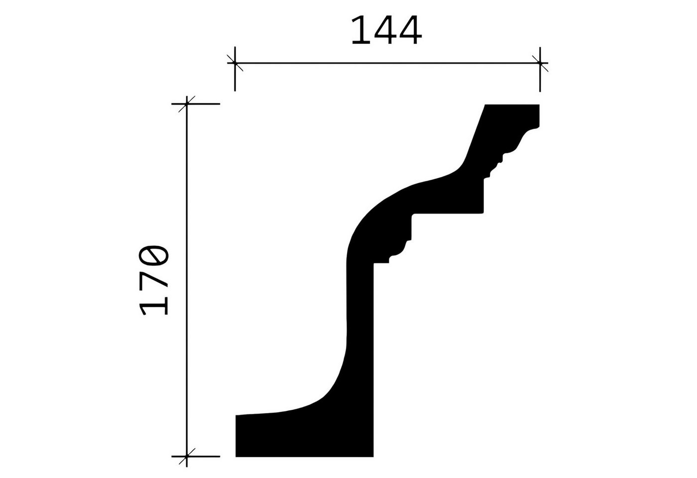 Thumbnail - Profhome Deckenleiste 1 MUSTERSTÜCK S-150151 10 cm MUSTER der Eckleiste Zierleiste, Polyurethan Hartschaum, 1-St., 1 MUS...