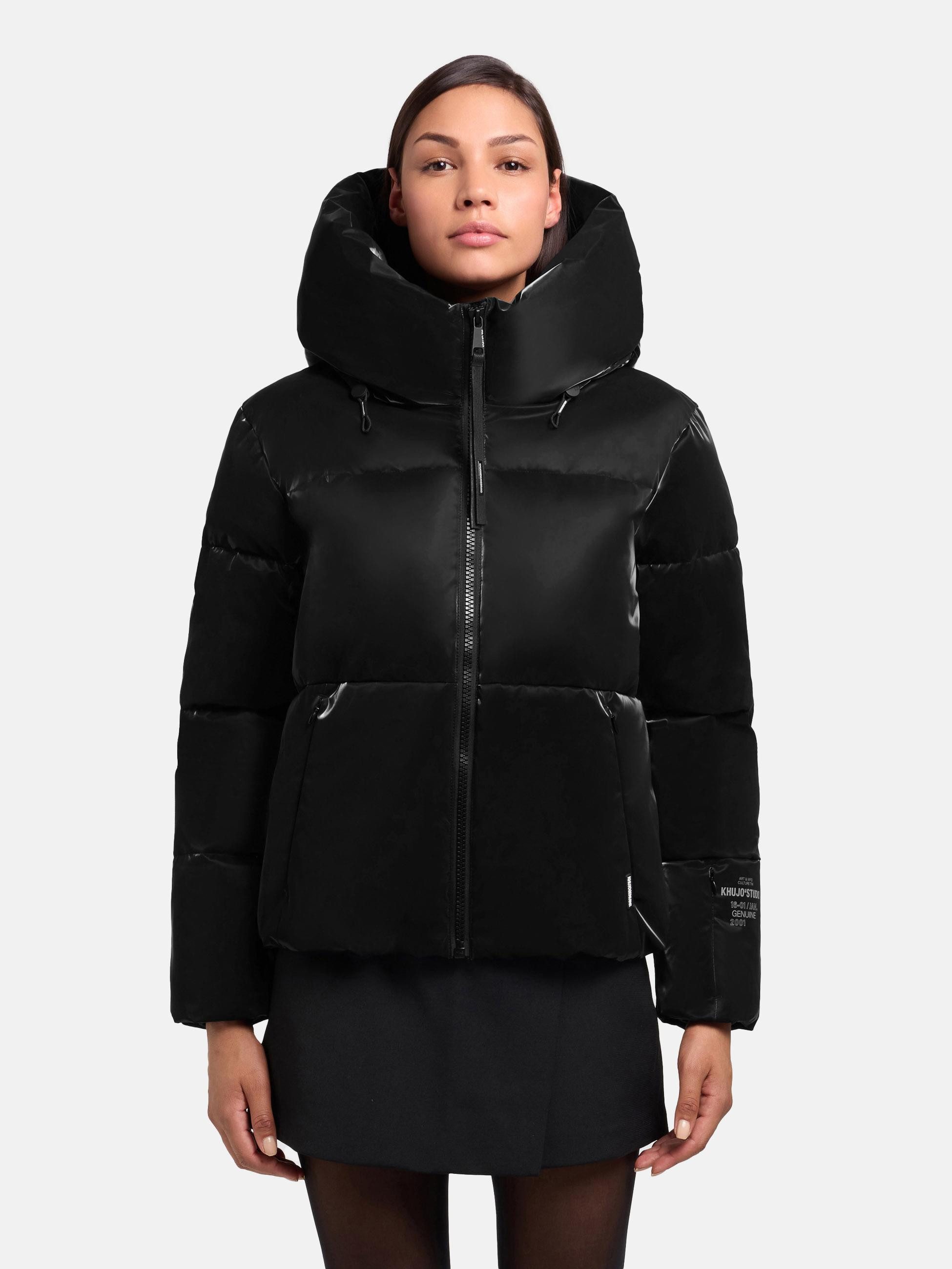 khujo Steppjacke Audrey Shiny Schimmernde Damen Winterjacke mit Kapuze günstig online kaufen