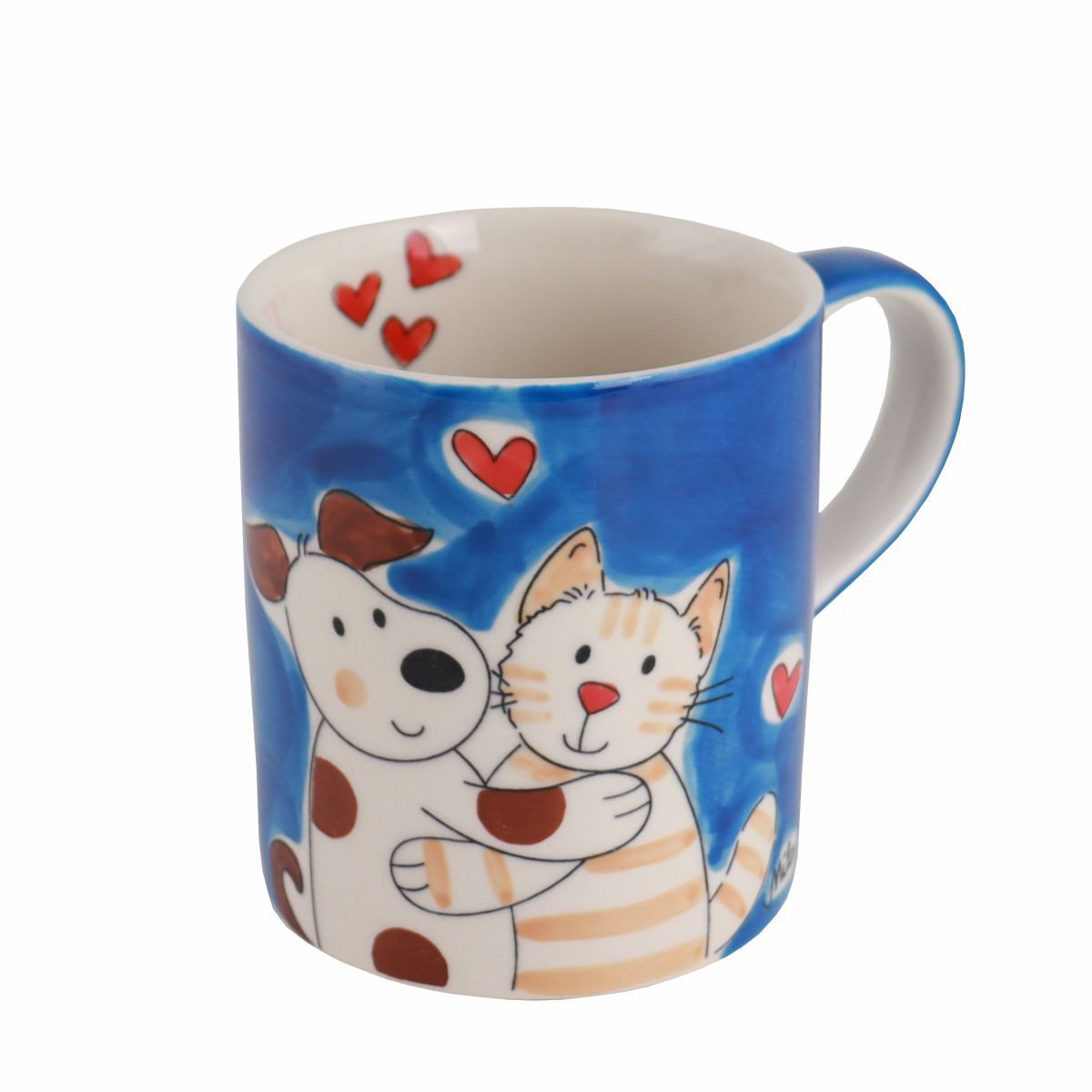 Mila Becher Mila Keramik-Becher Cat & Dog Love, ca. 250 ml, Keramik