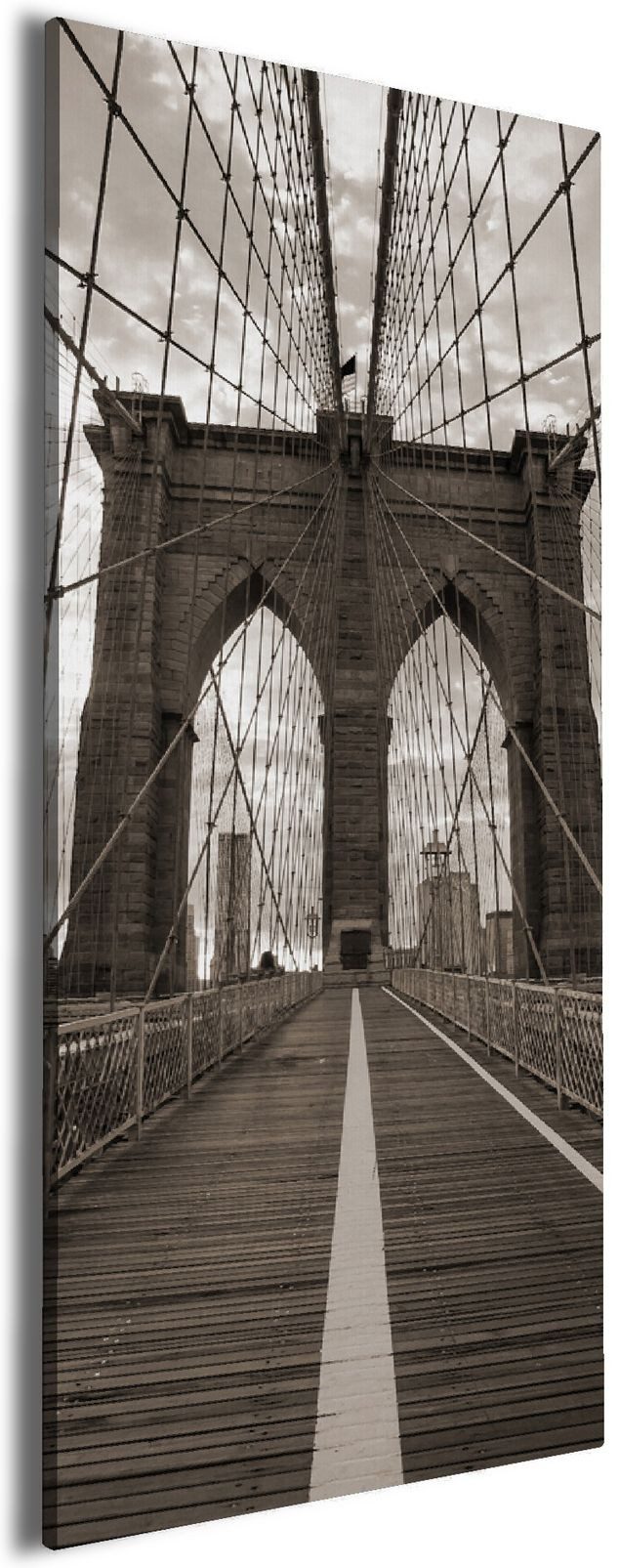 Wallario Leinwandbild, Brooklyn Bridge in New York, in verschiedenen Ausführungen
