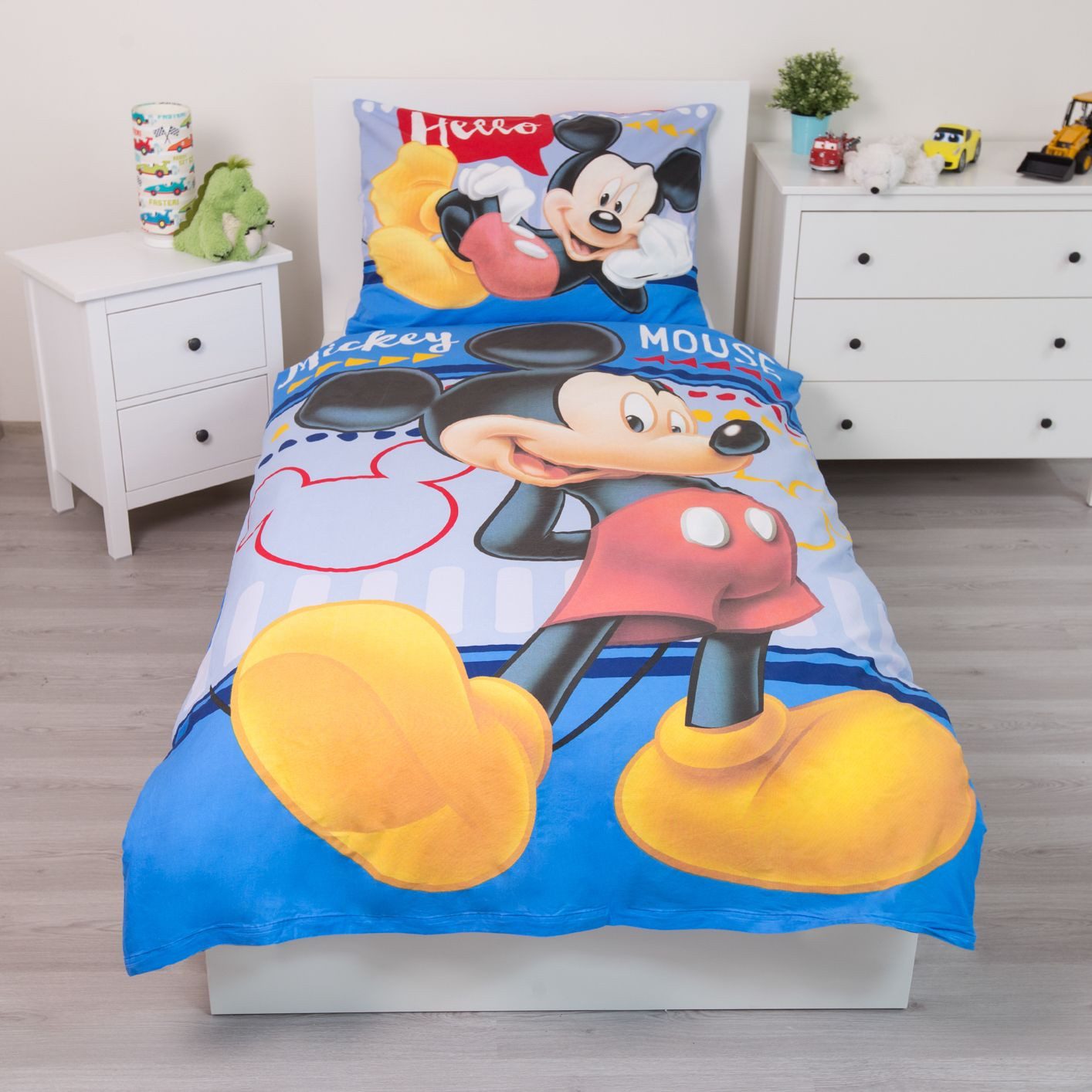 Disney Mickey Mouse Bettwäsche Set 2 tlg. Wendebettwäsche Größe: 140x200 cm günstig online kaufen