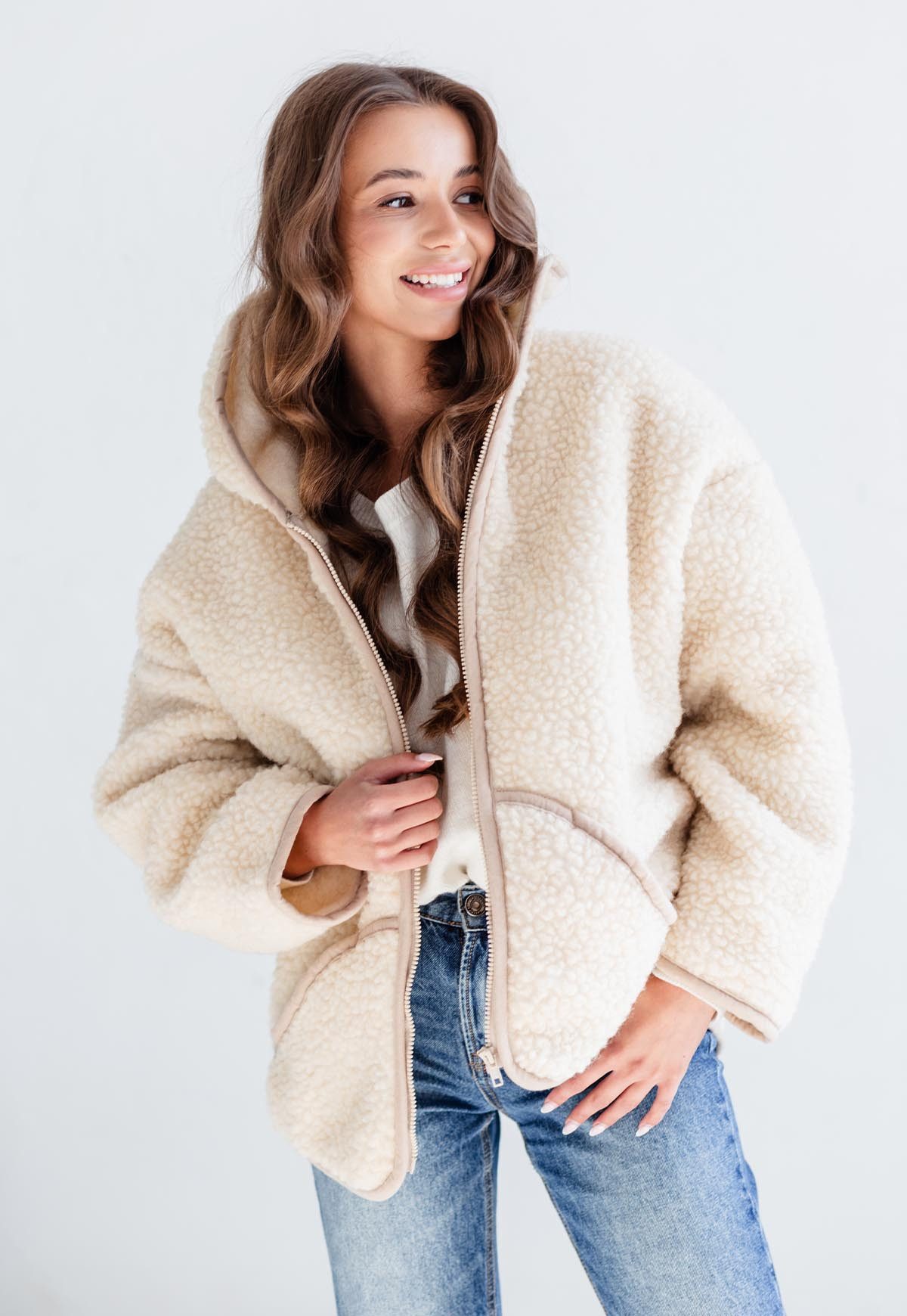 Hollert Winterjacke Merino Wolljacke - NELLY BEIGE