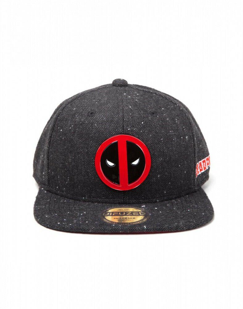 - Logo Cap Marvel Snapback Deadpool DIFUZED Metal Snapback