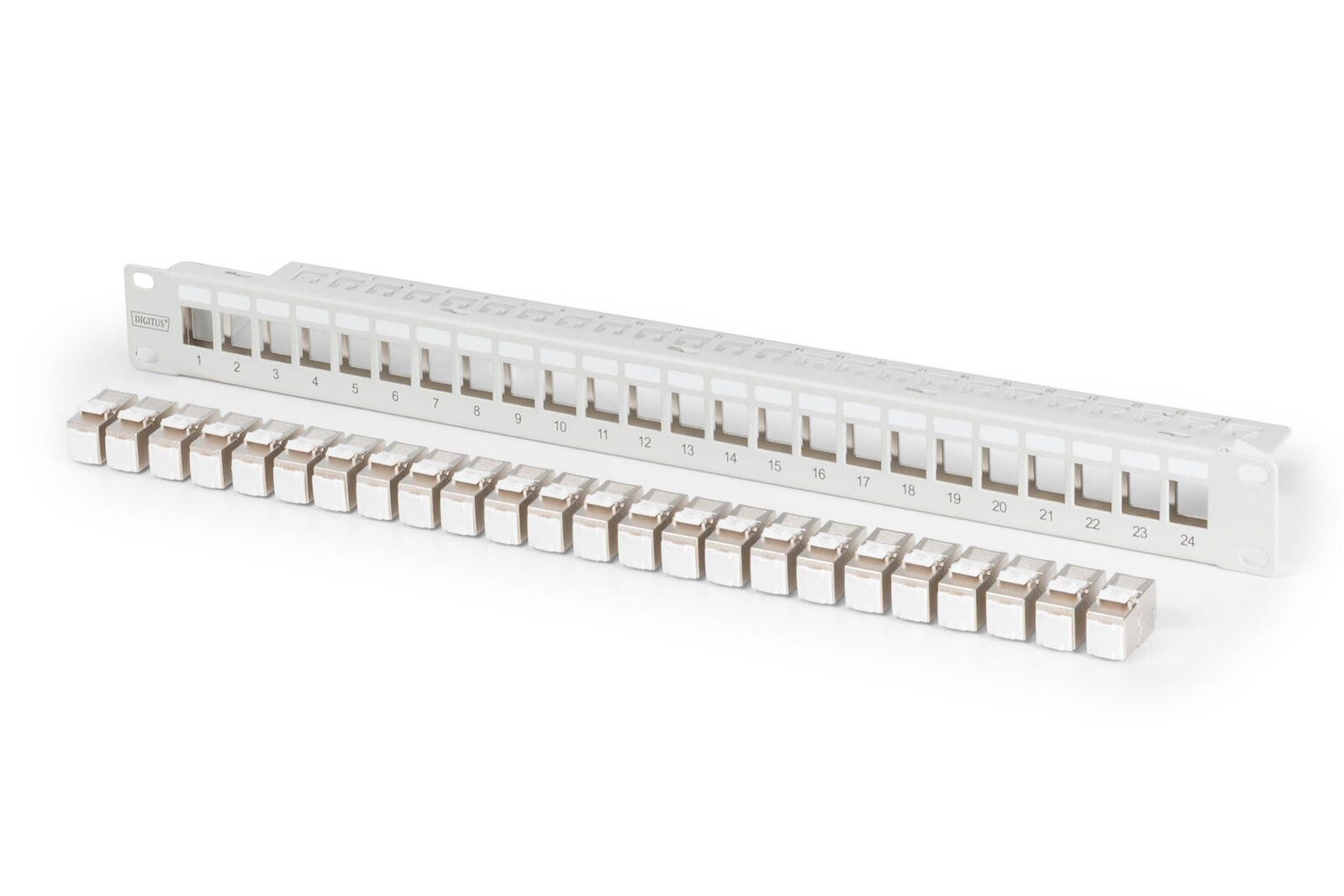 Digitus Modulares Patch Panel, 24-Port, bestückt mit 24x D Netzwerk-Switch