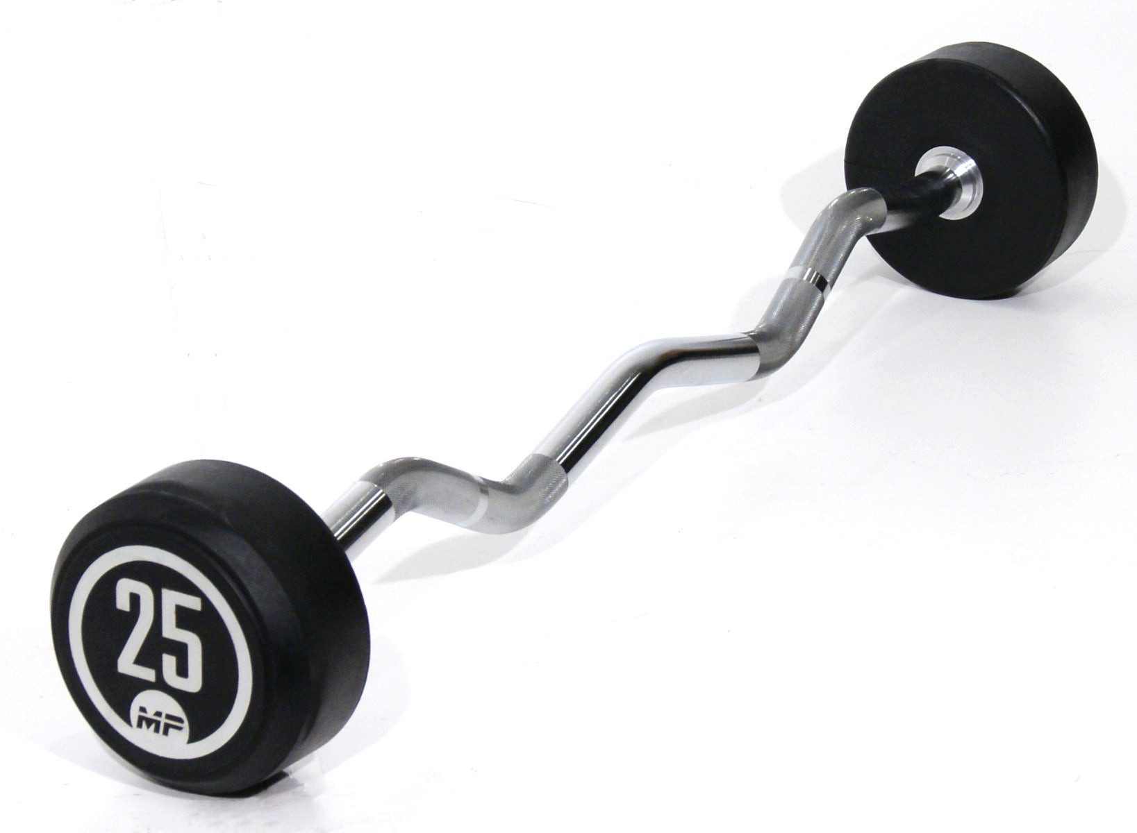 Muscle Power SZ-Curlstange Muscle Power Feste Curl Hantelstange Rubber 25 kg