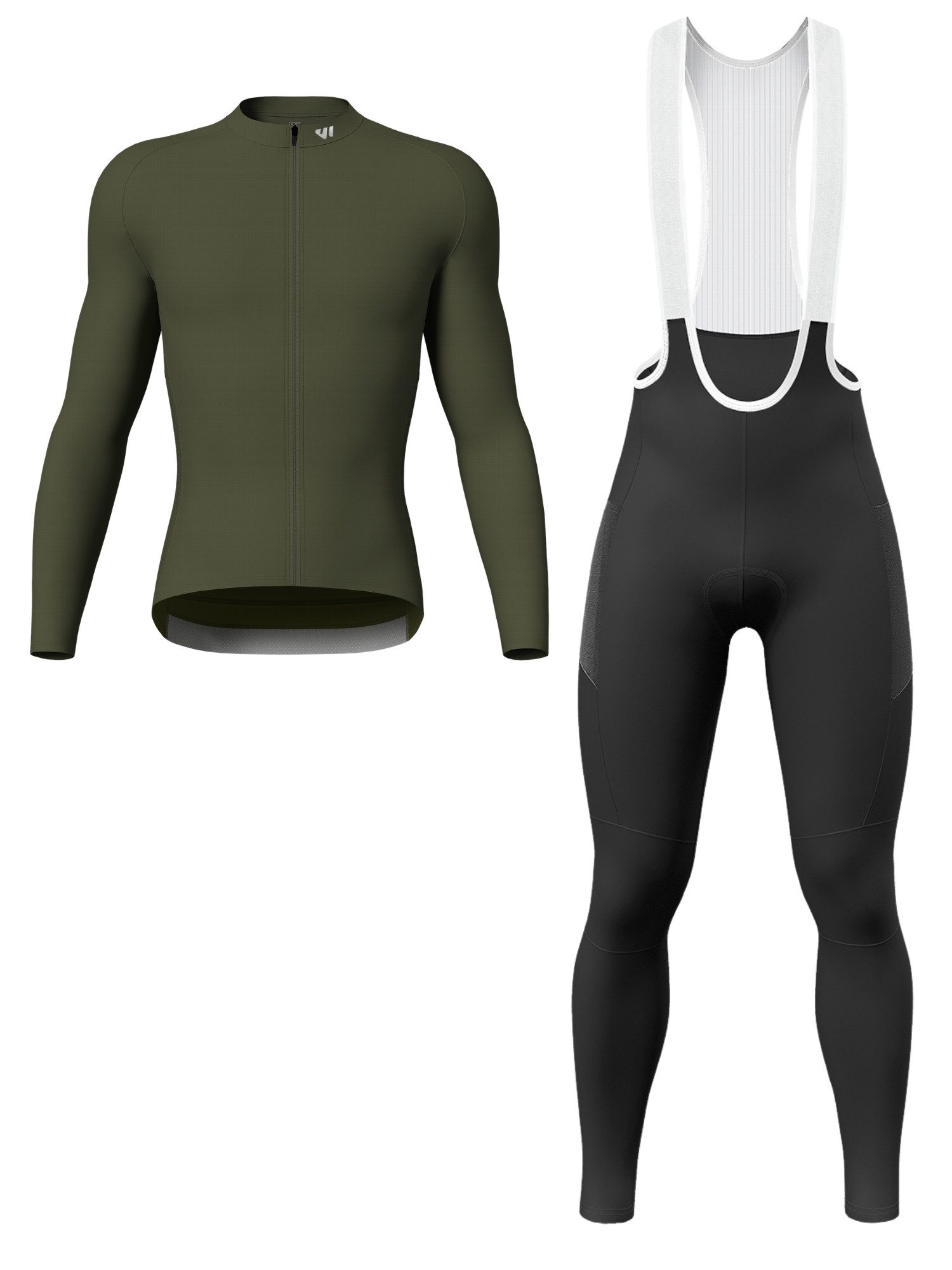 Wulibike Radtrikot Herren Radsport-Set, Comfort-Trikot & Cargo-Hose mit 3D-Polster (2-tlg) Hybrid-Fit, SK-F08-Sitzpolster, 7 Cargo-Taschen, 360°-Reflektoren