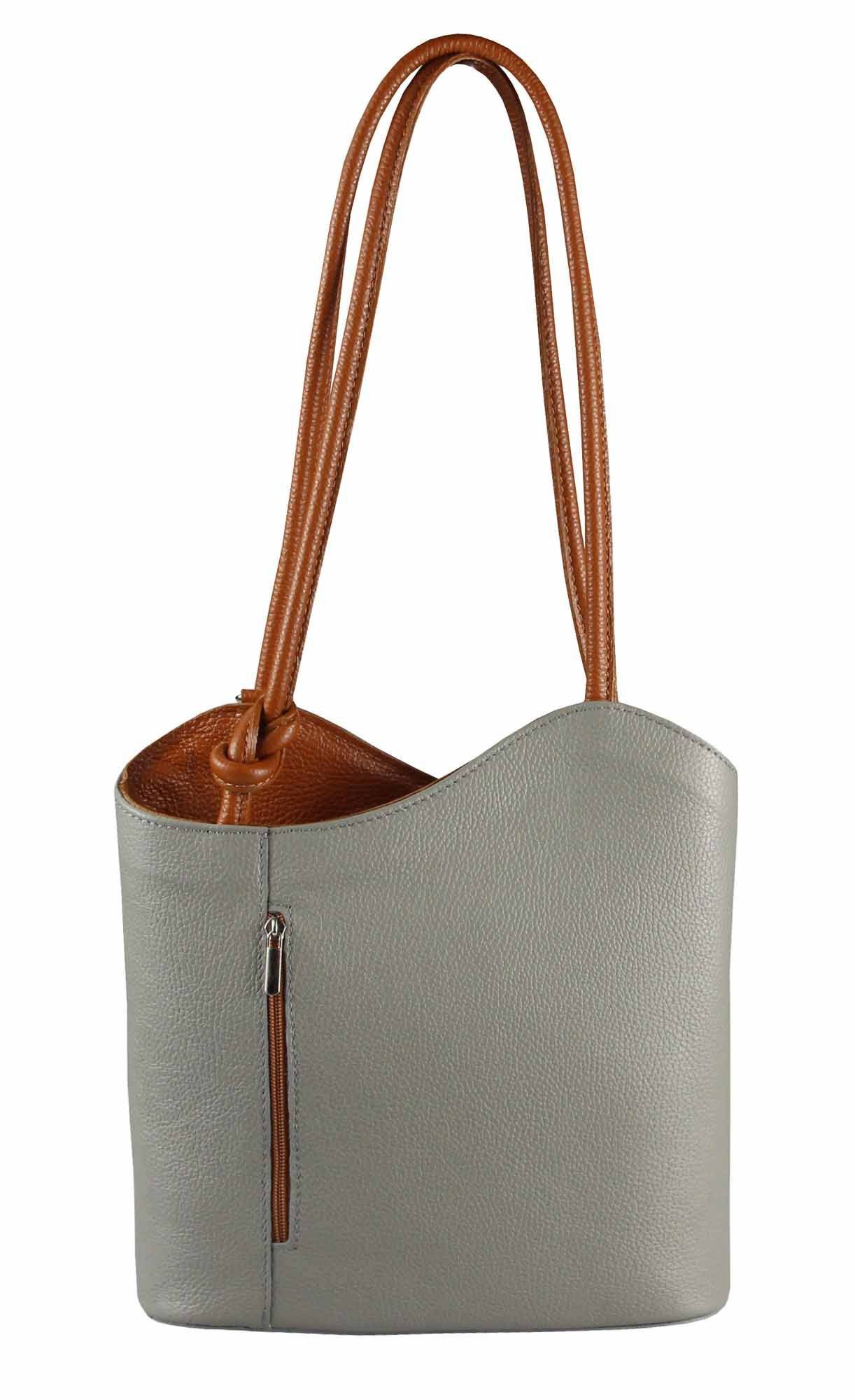 ITALYSHOP24 Rucksack Made in Italy Damen Leder Tasche BackPack Schultertasc günstig online kaufen