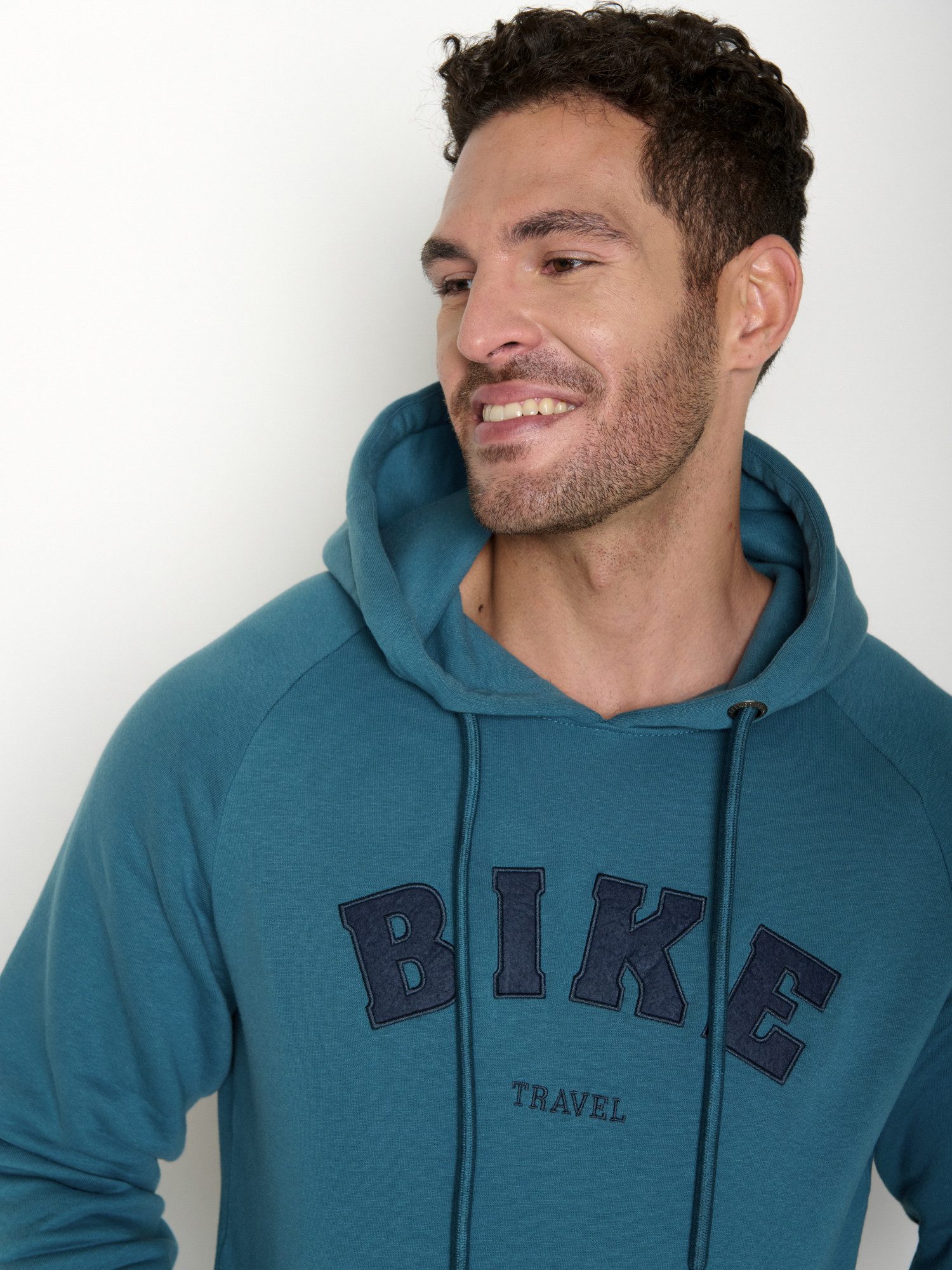 GreenBomb Hoodie Trek Bike Travel (1) regular geschnitten, aufgesetzte Fronttasche, Raglan Ärmel